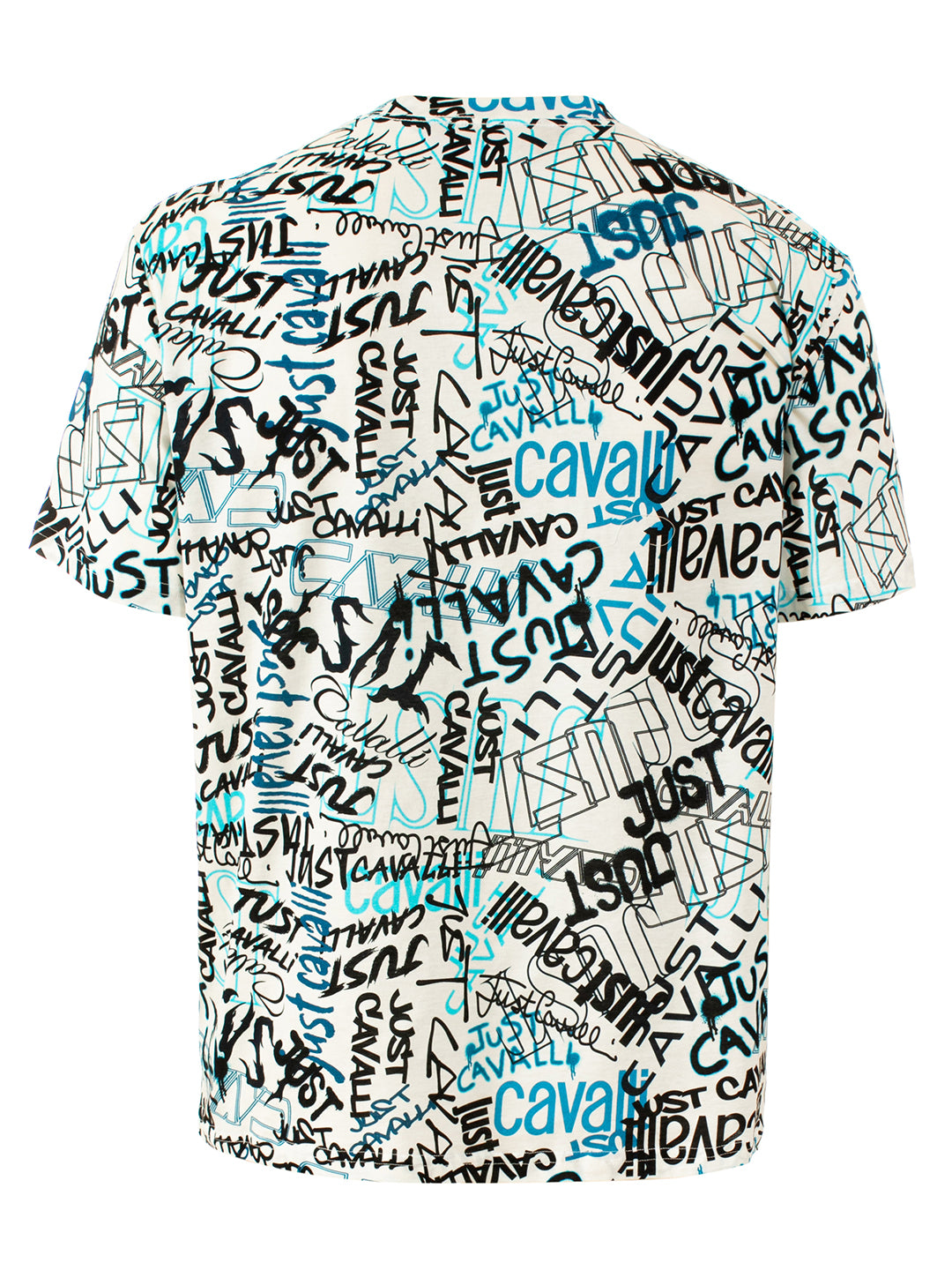 Just Cavalli White Logo Slim Fit T-Shirt