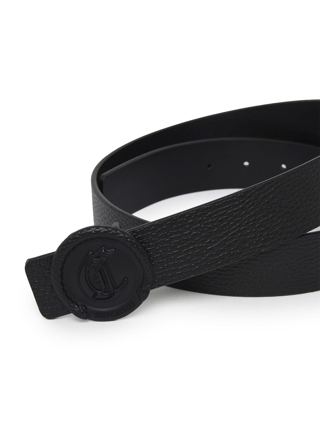 Just Cavalli Men Black Solid Belt
