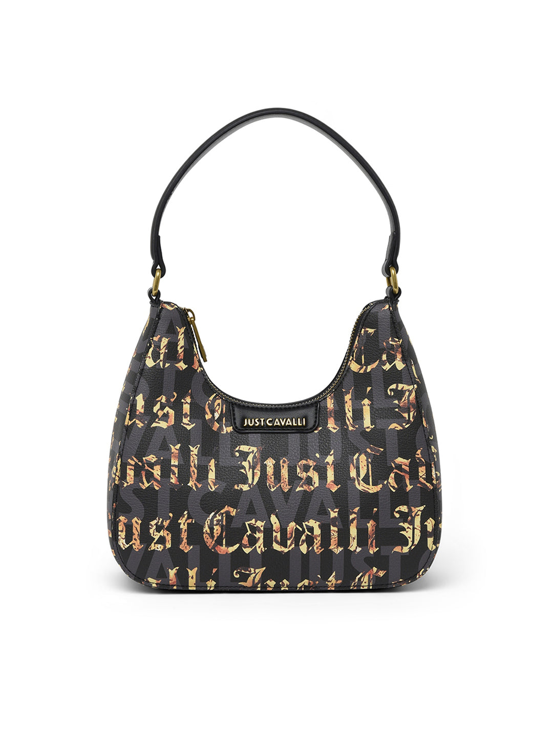 Just Cavalli Women Black Printed Shoulder Bags