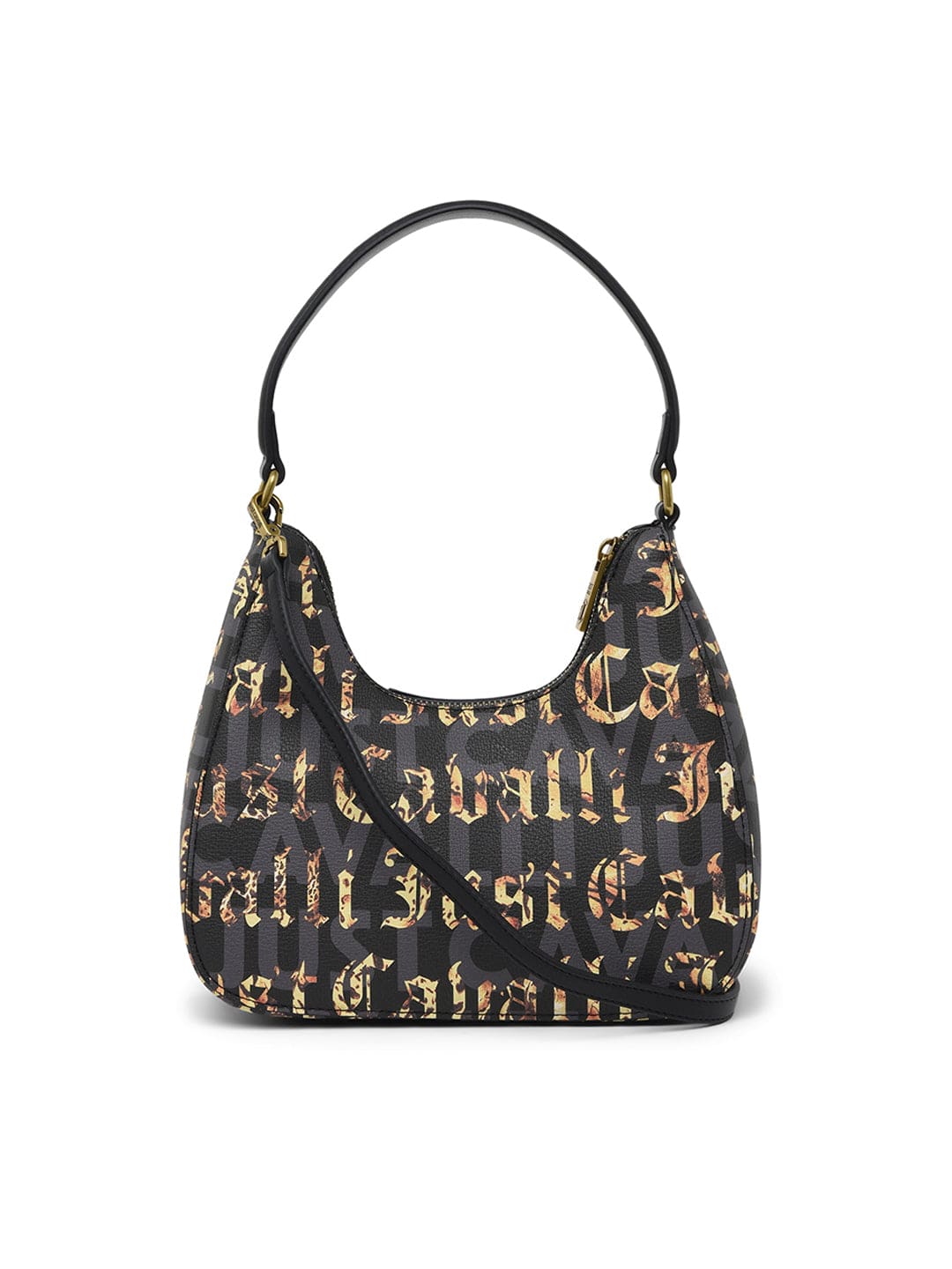 Just Cavalli Women Black Printed Shoulder Bags