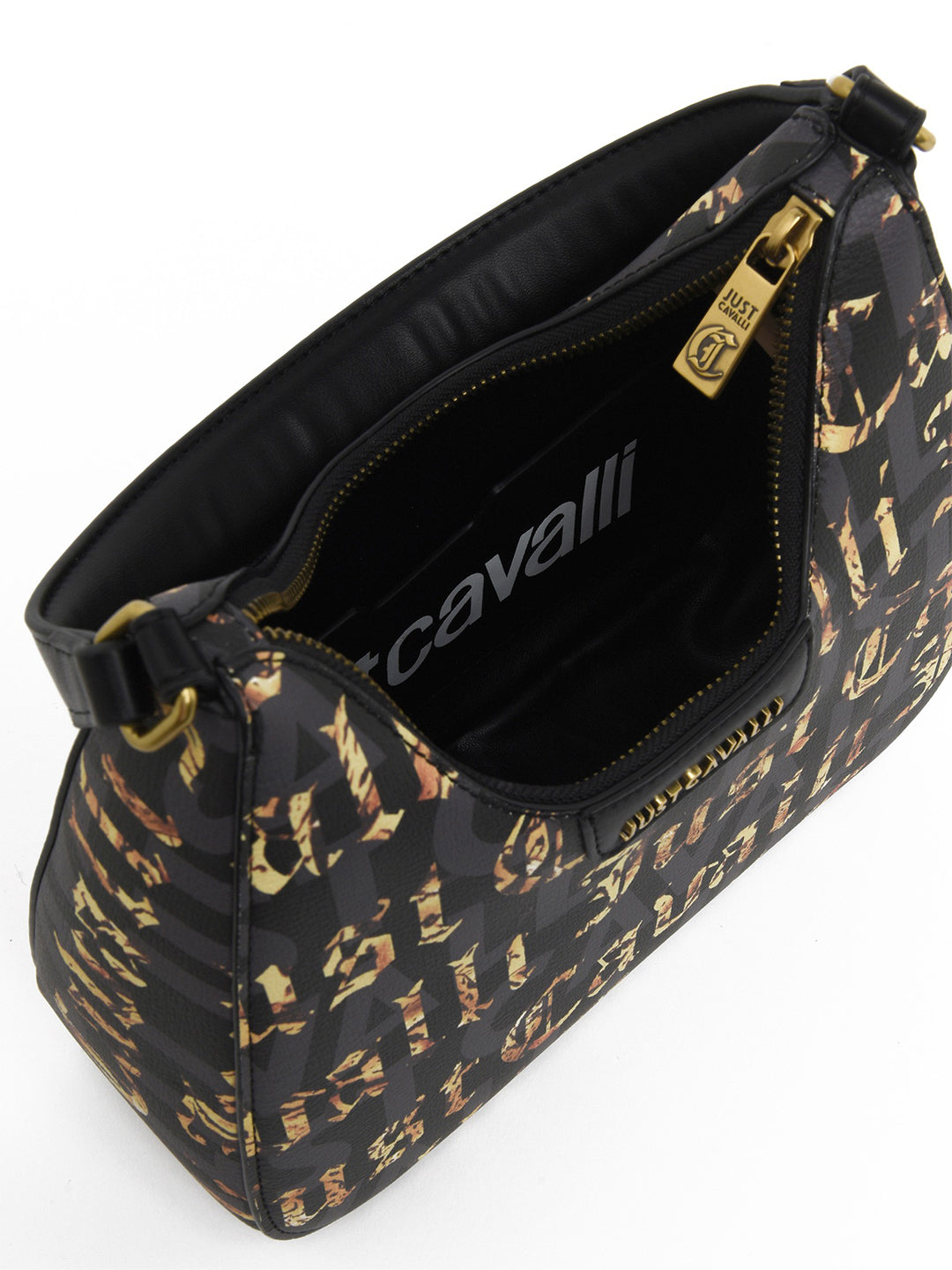 Just Cavalli Women Black Printed Shoulder Bags