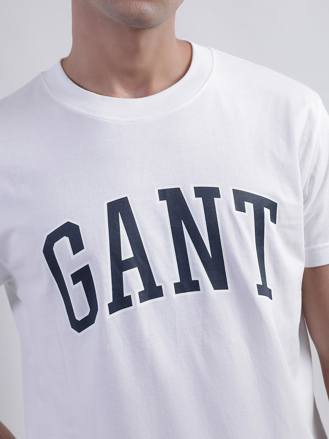 Gant White Logo Regular Fit T-Shirt