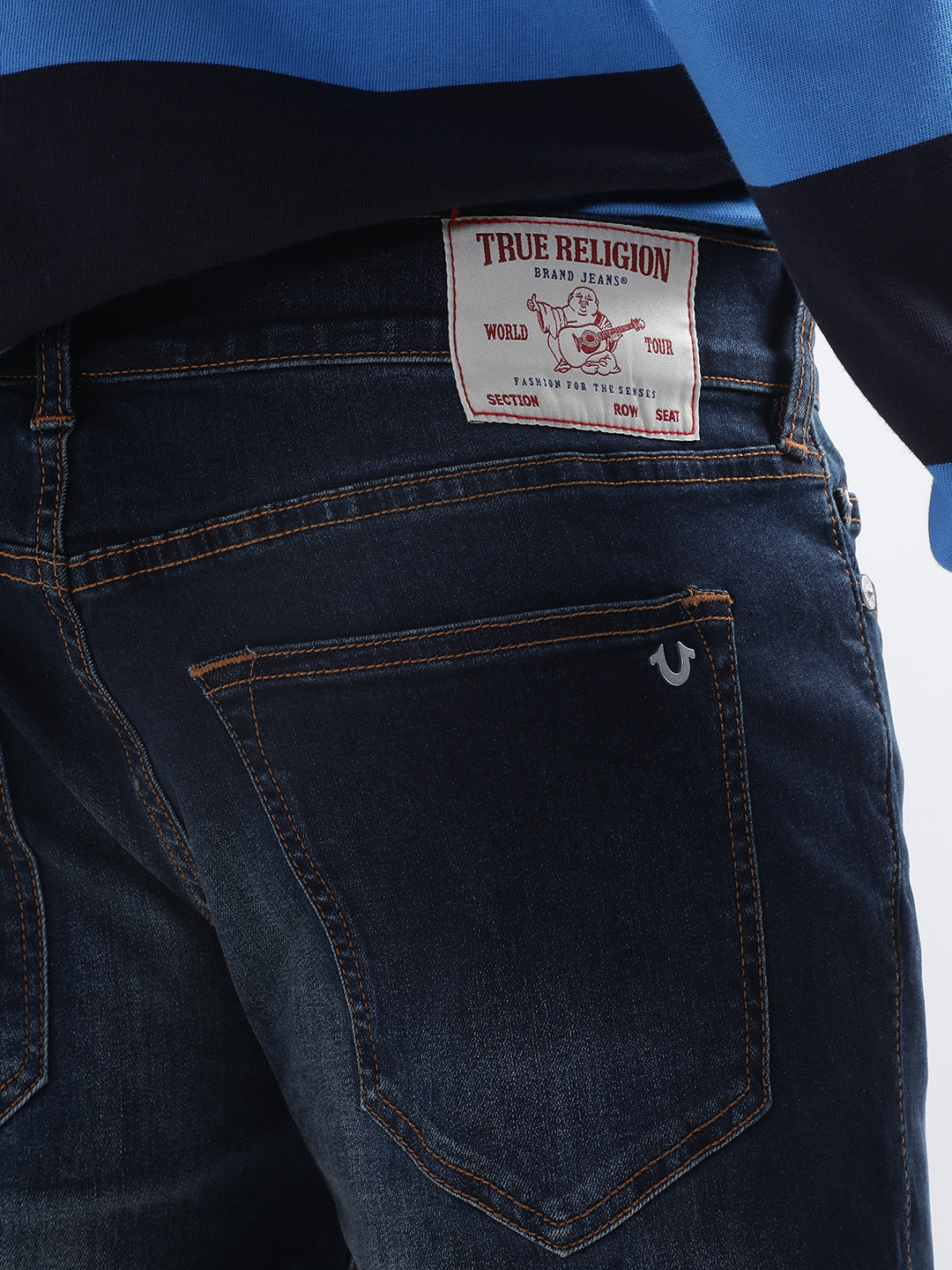 Shop True Religion Metal Horseshoe Skinny Light Blue Mid Rise