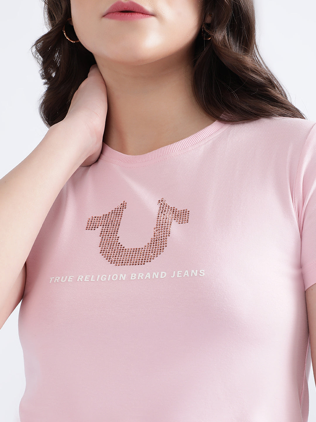 True Religion Pink Fashion Logo Regular Fit T-Shirt