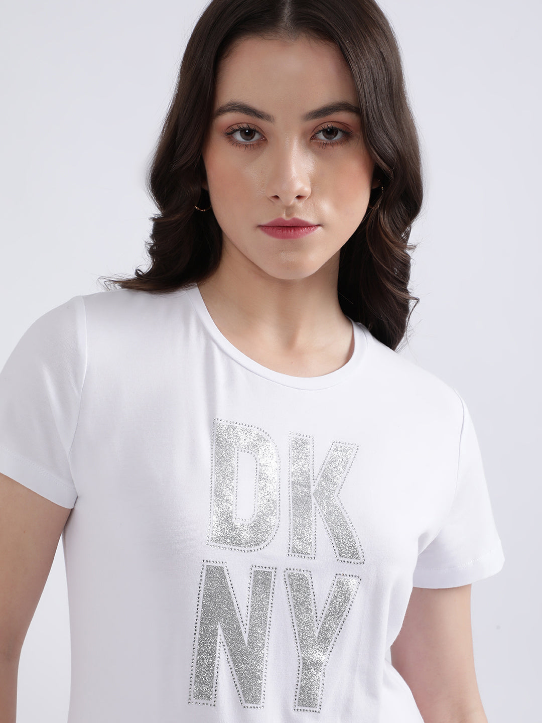 Dkny White Fashion Logo Regular Fit T-Shirt