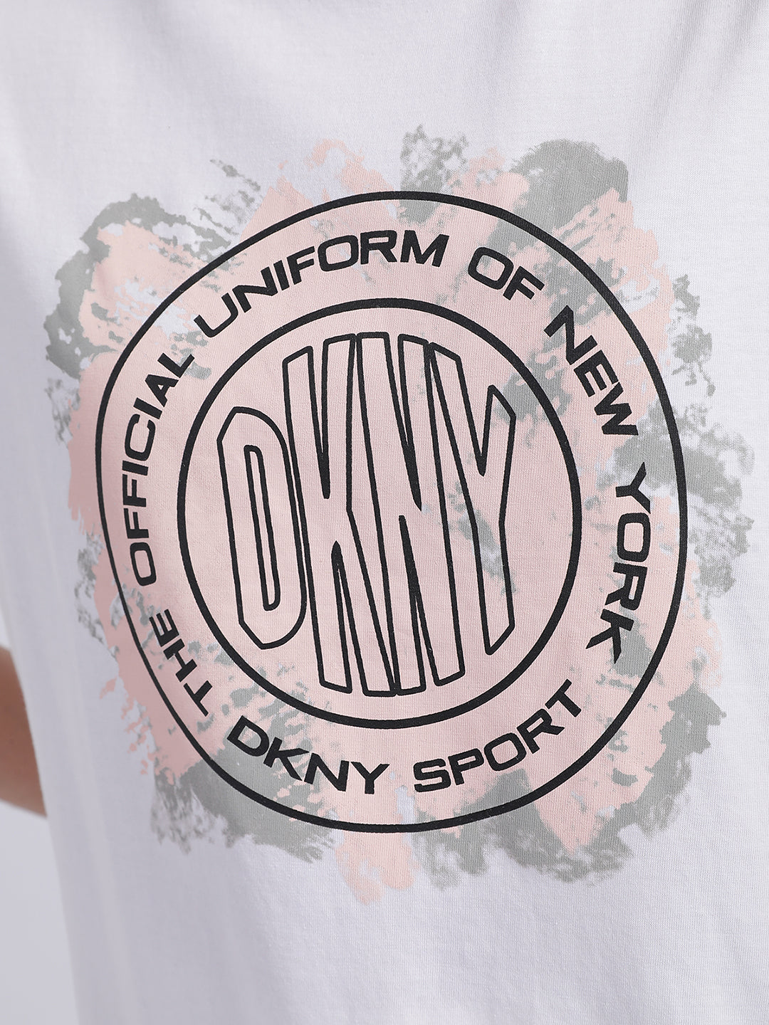 Dkny White Fashion Printed Regular Fit Top