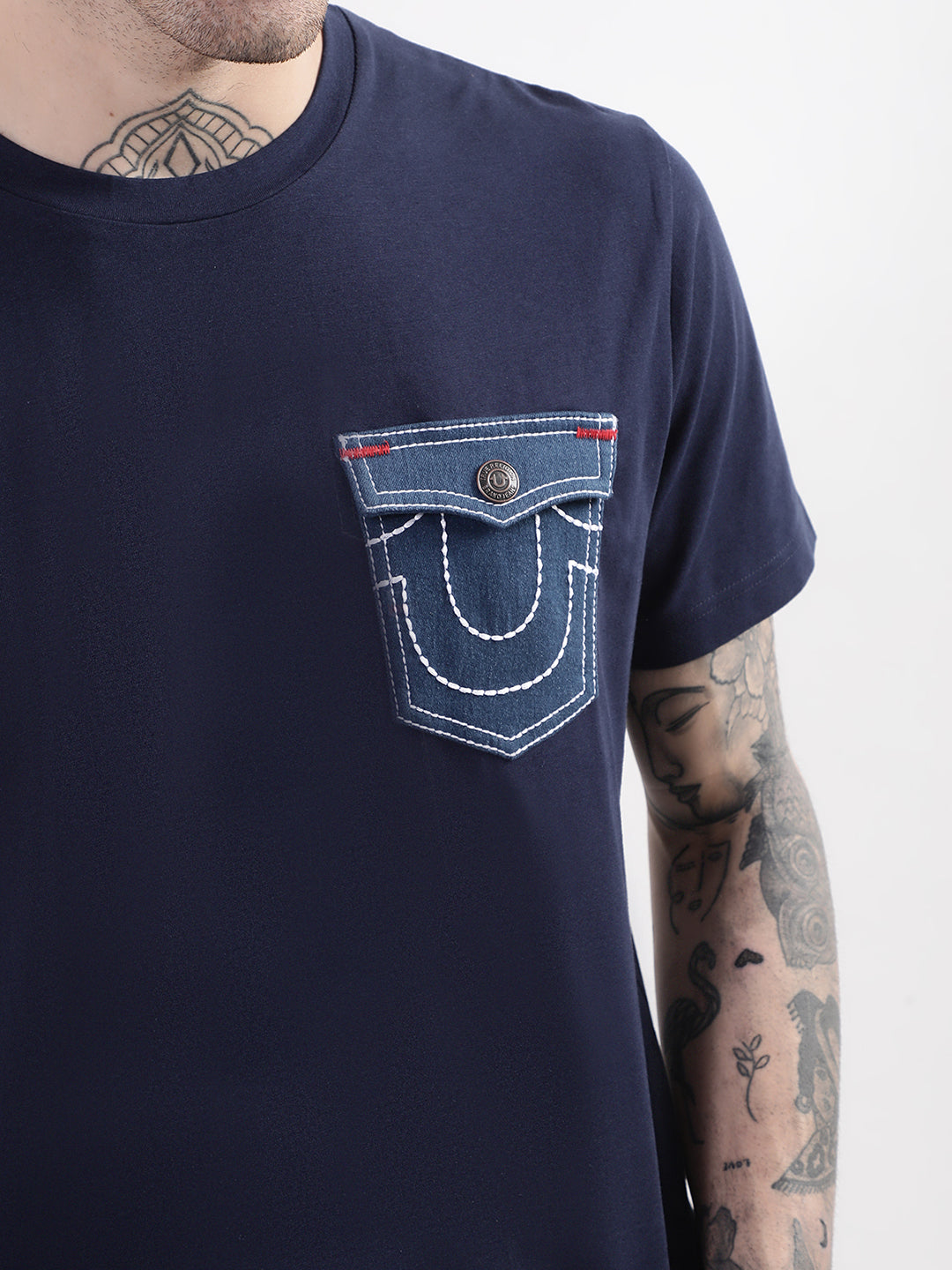 True Religion Navy Regular Fit T-Shirt