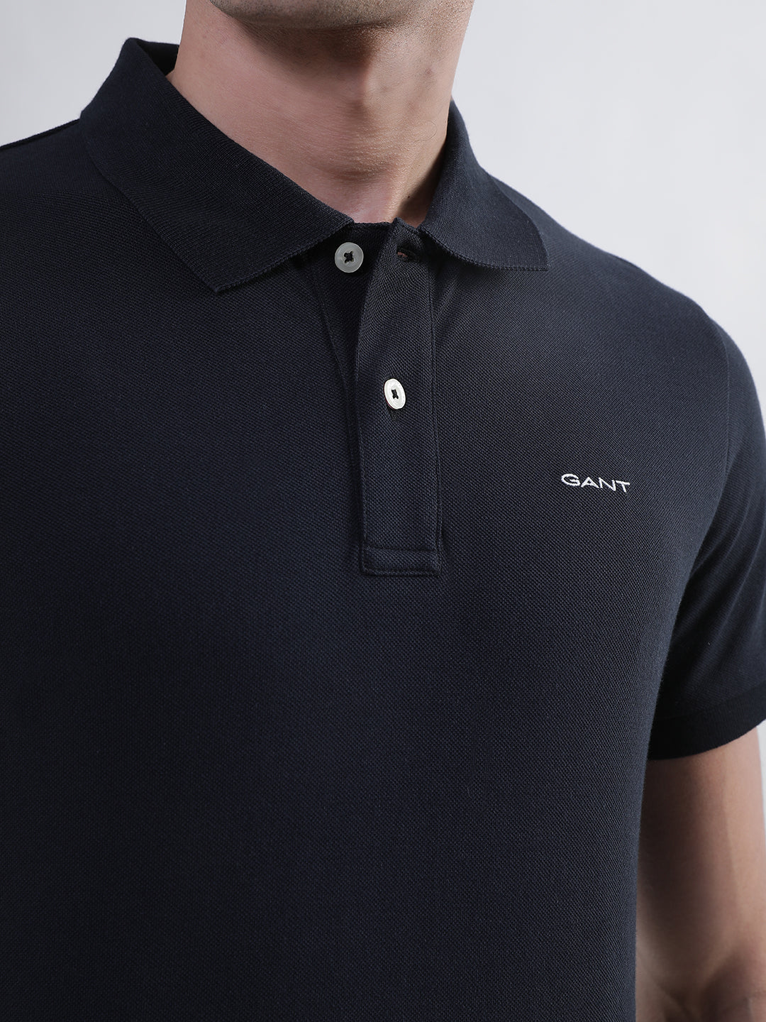 Gant Black Regular Fit Polo T-Shirt