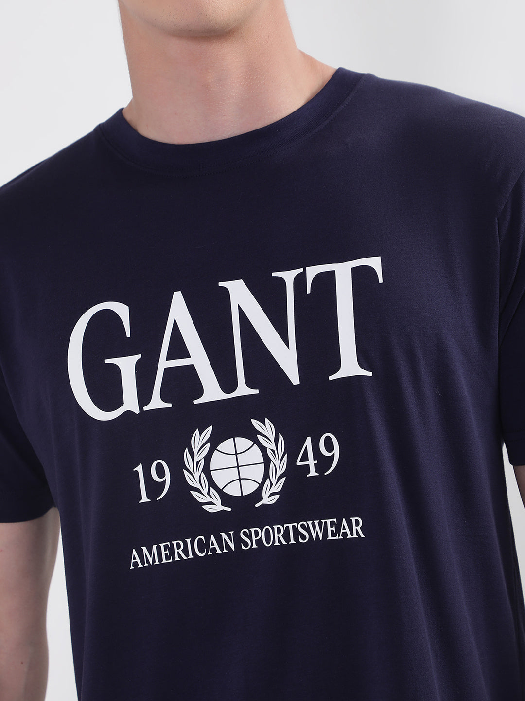 Gant Blue Retro Crest Logo Regular Fit T-Shirt