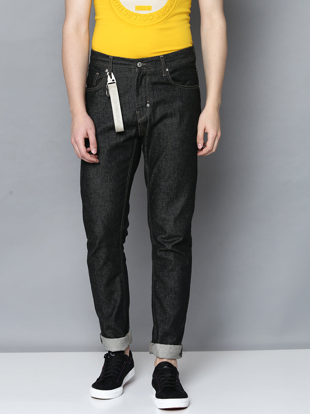 Antony Morato Men Black Solid Tapered Fit Jeans