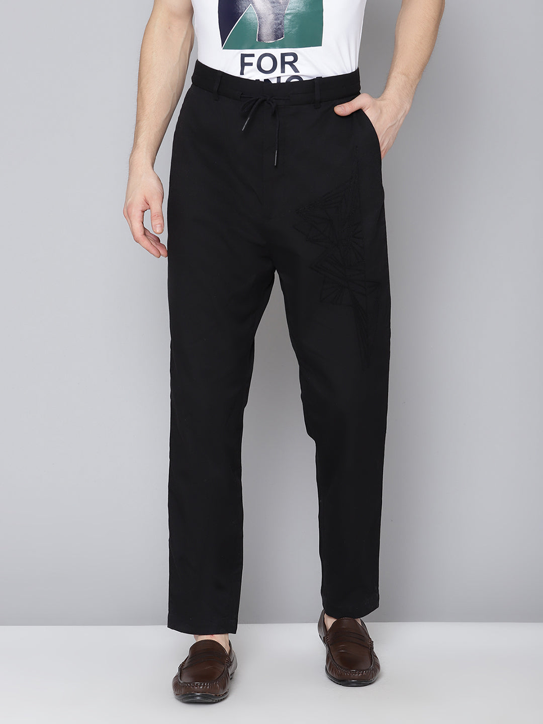 Antony Morato Men Black Slim Fit Trouser