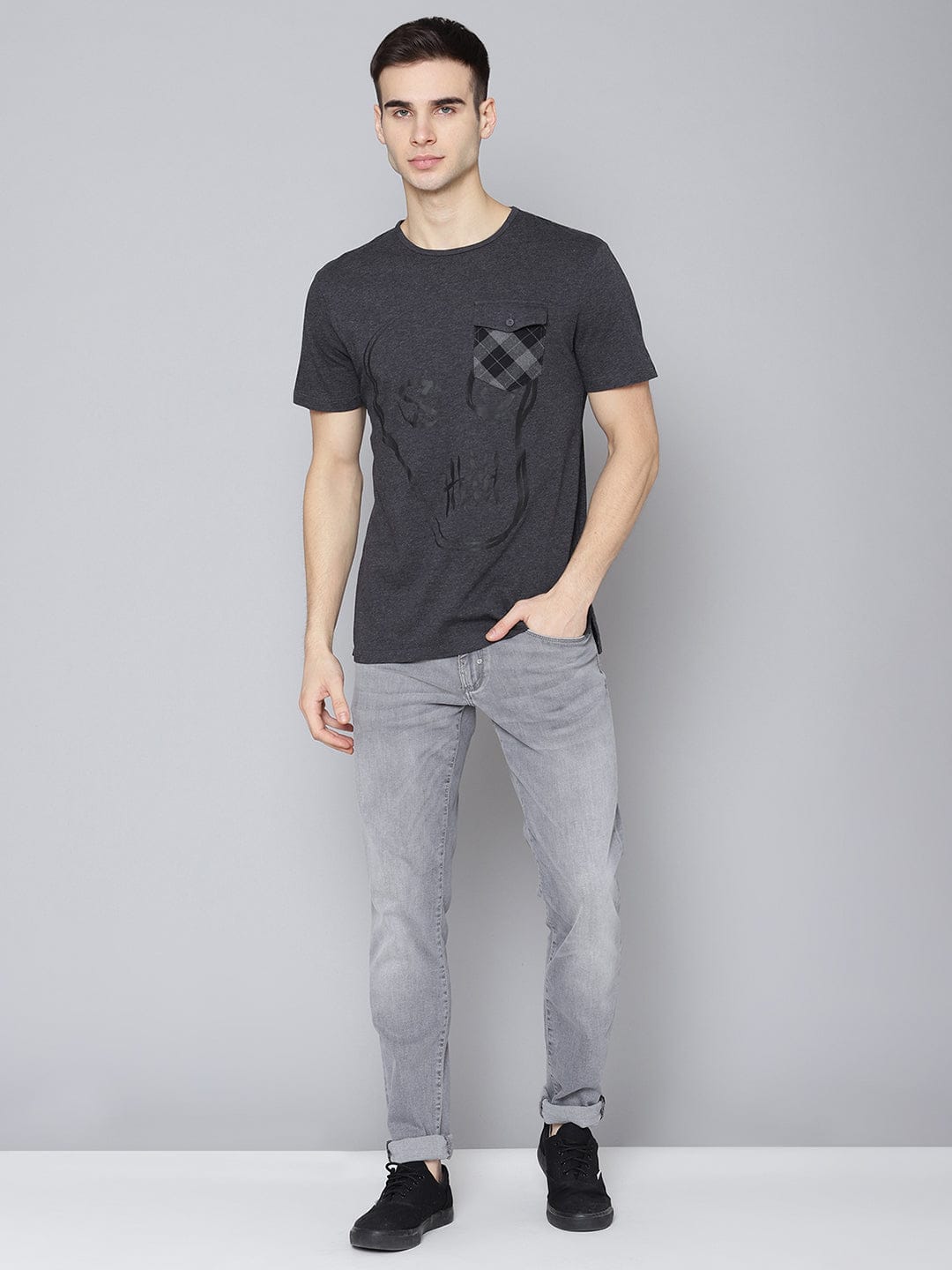 Antony Morato Men Grey Tshirt