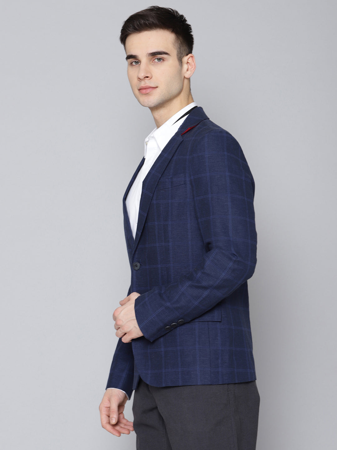 Antony Morato Men Blue Solid Collar Blazer