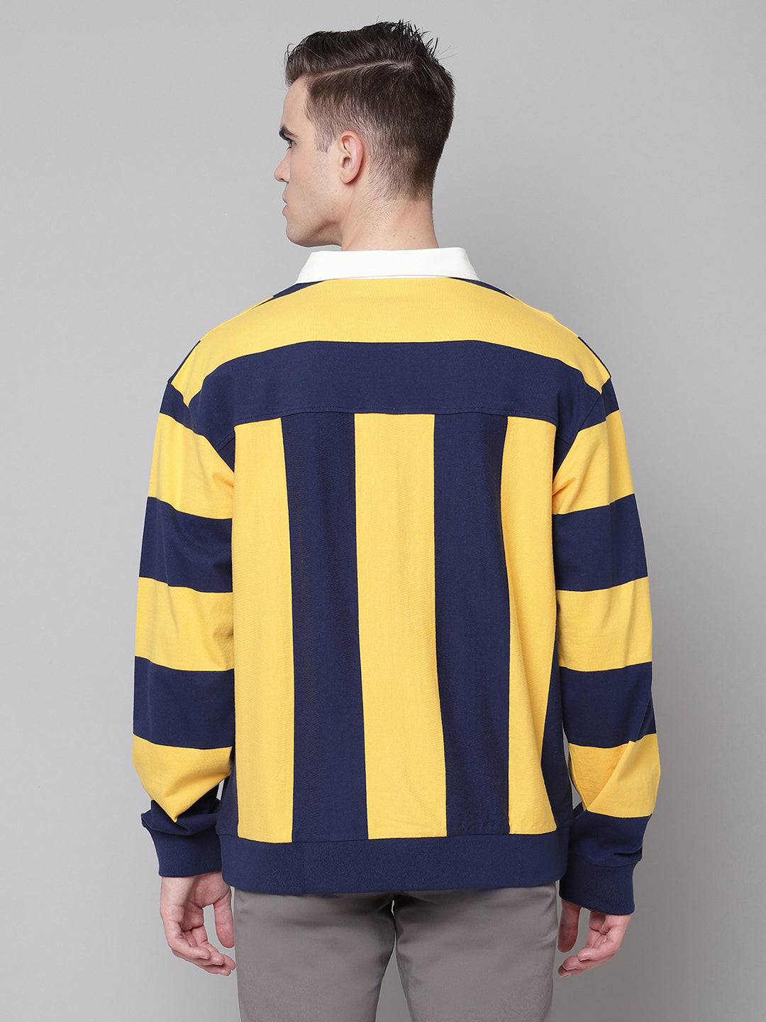 Gant Men Yellow Striped Polo TShirt