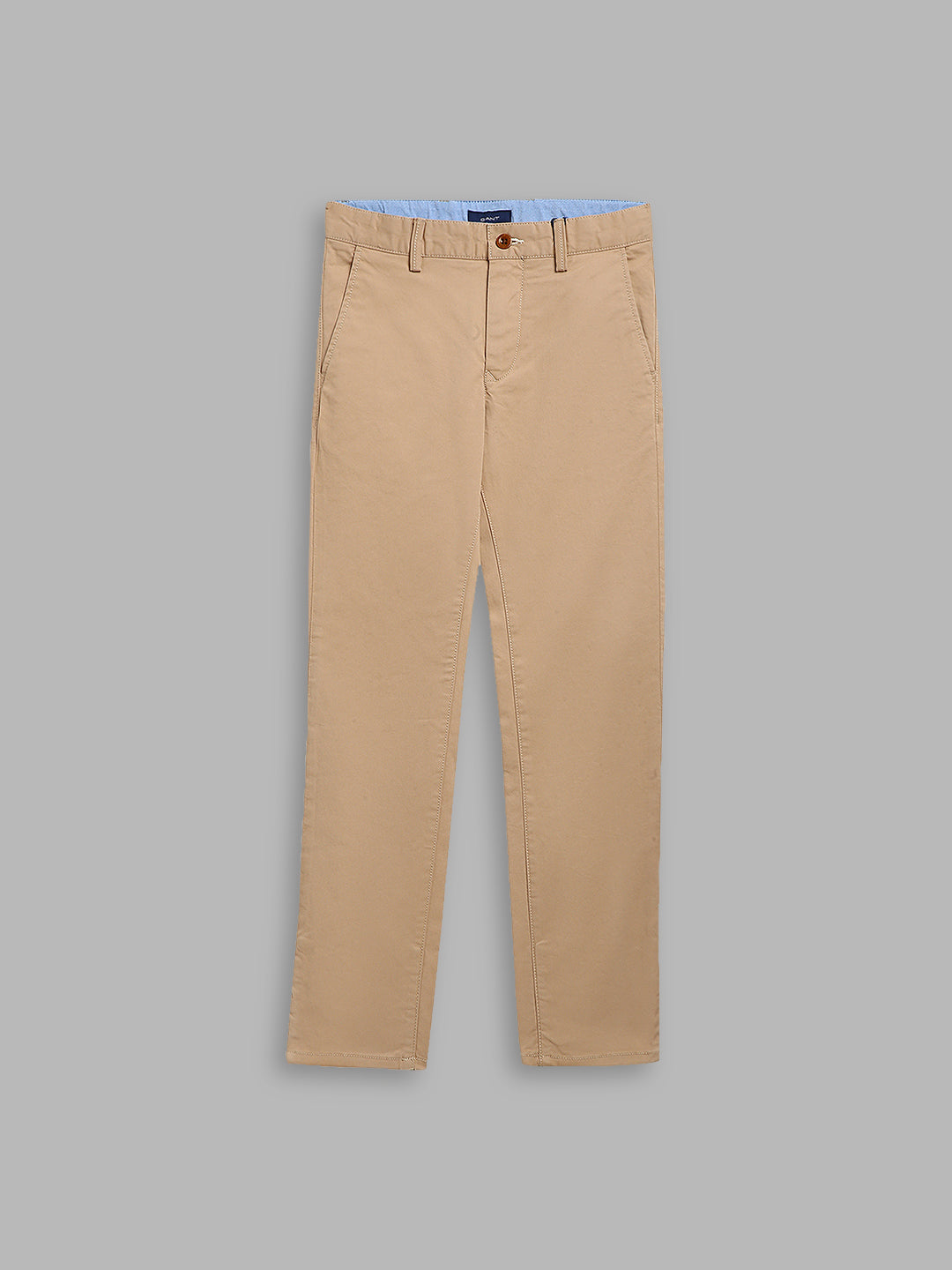 Shop Gant Boys Brown Solid Slim Fit Trouser Online – Iconic India