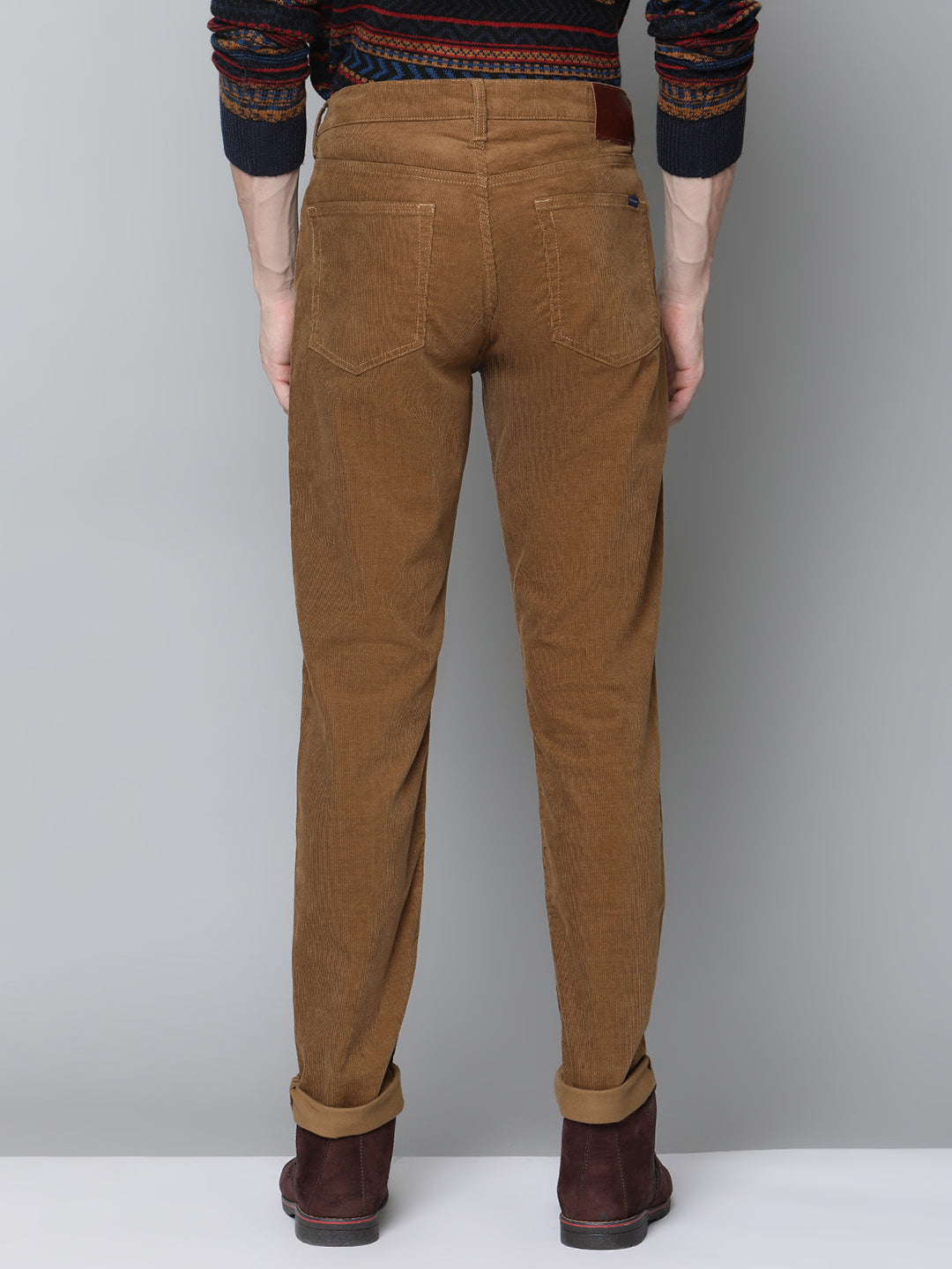 Gant Men Orange Solid Slim Fit Trouser