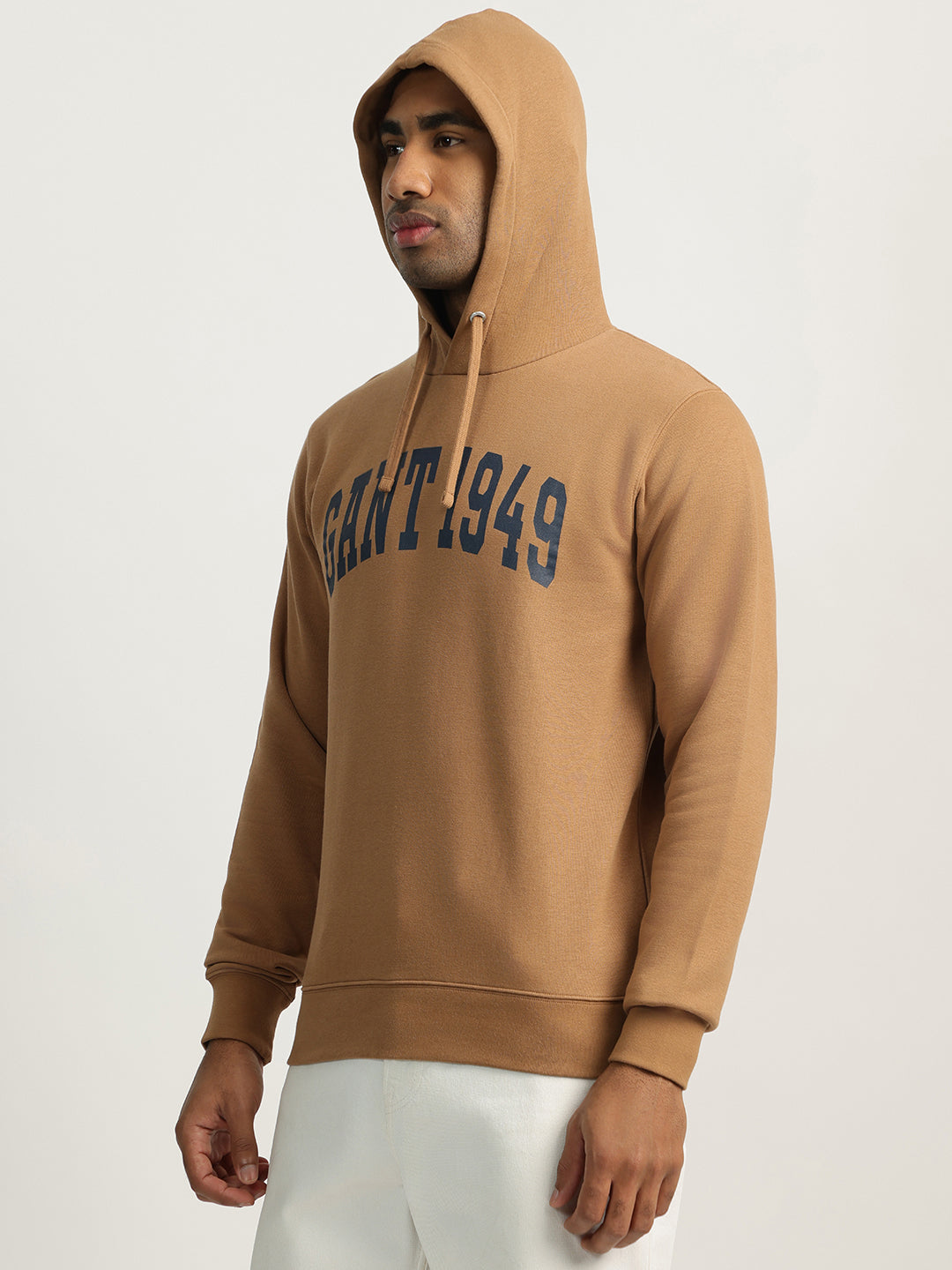 Gant Men Red Solid Hooded Sweatshirt