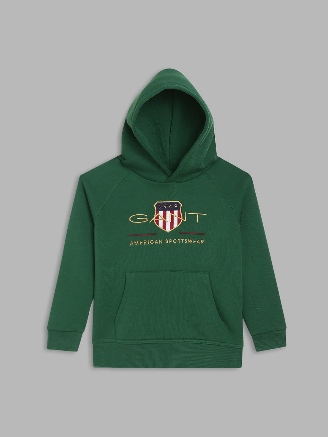 Gant Boys Brand Logo Printed Hooded Pullover Sweatshirt