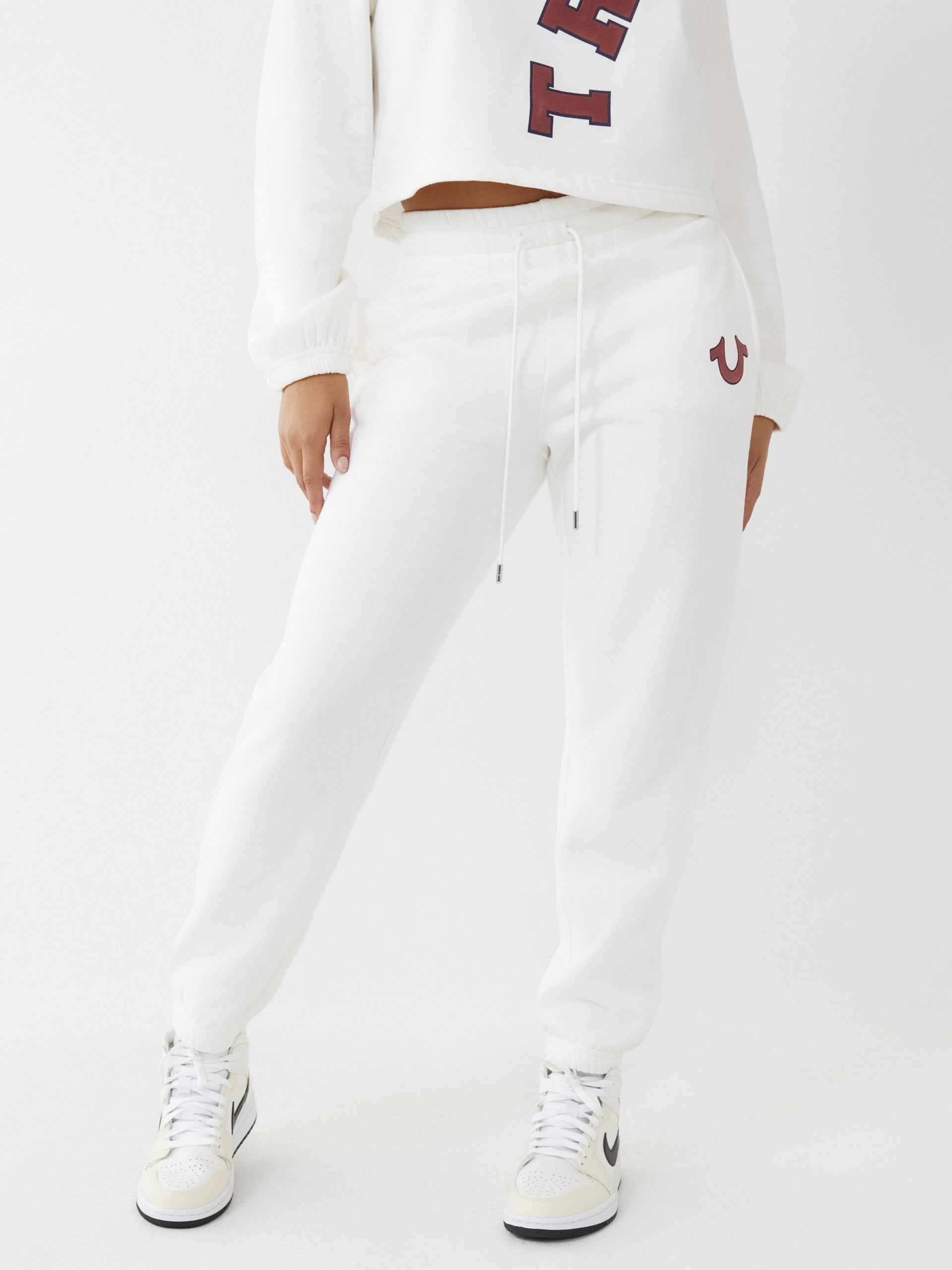 True Religion White Regular Fit Joggers
