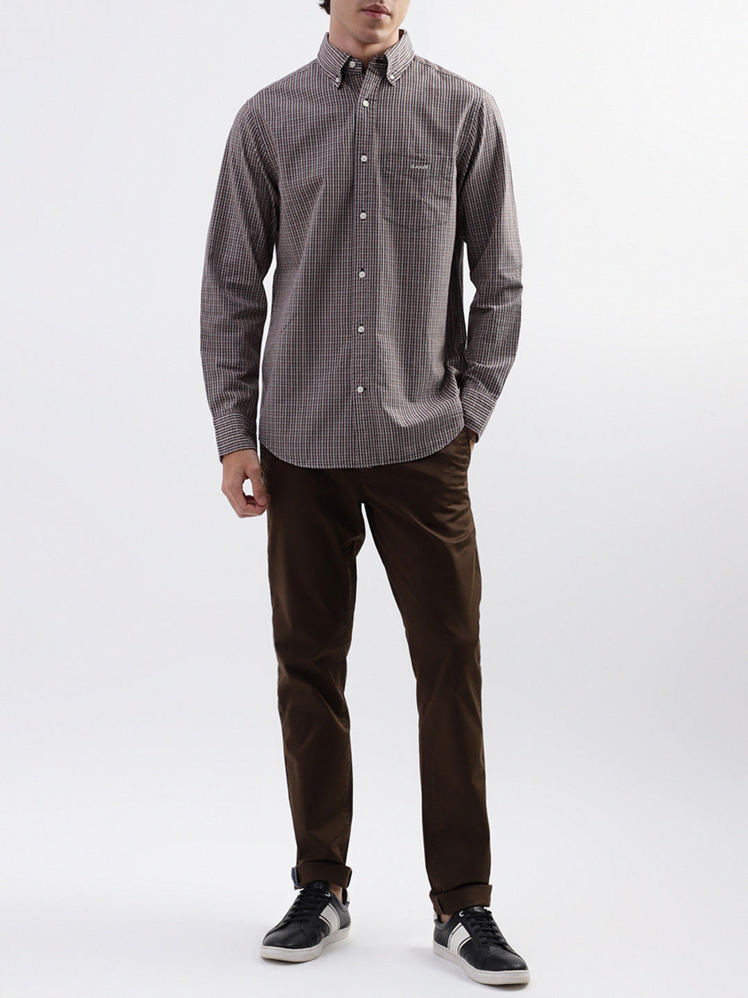 Gant Blue Checked Regular Fit Shirt