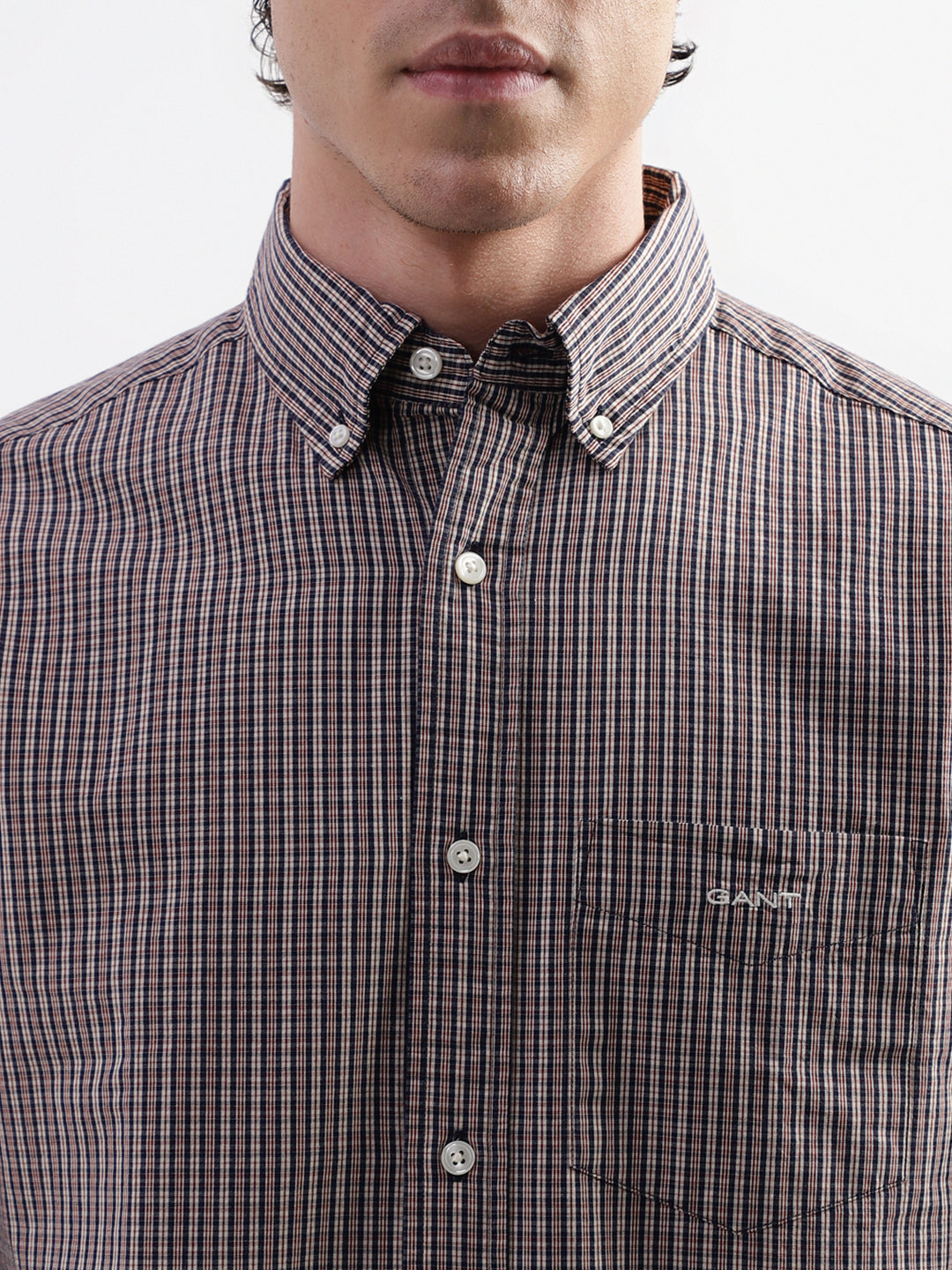 Gant Blue Checked Regular Fit Shirt