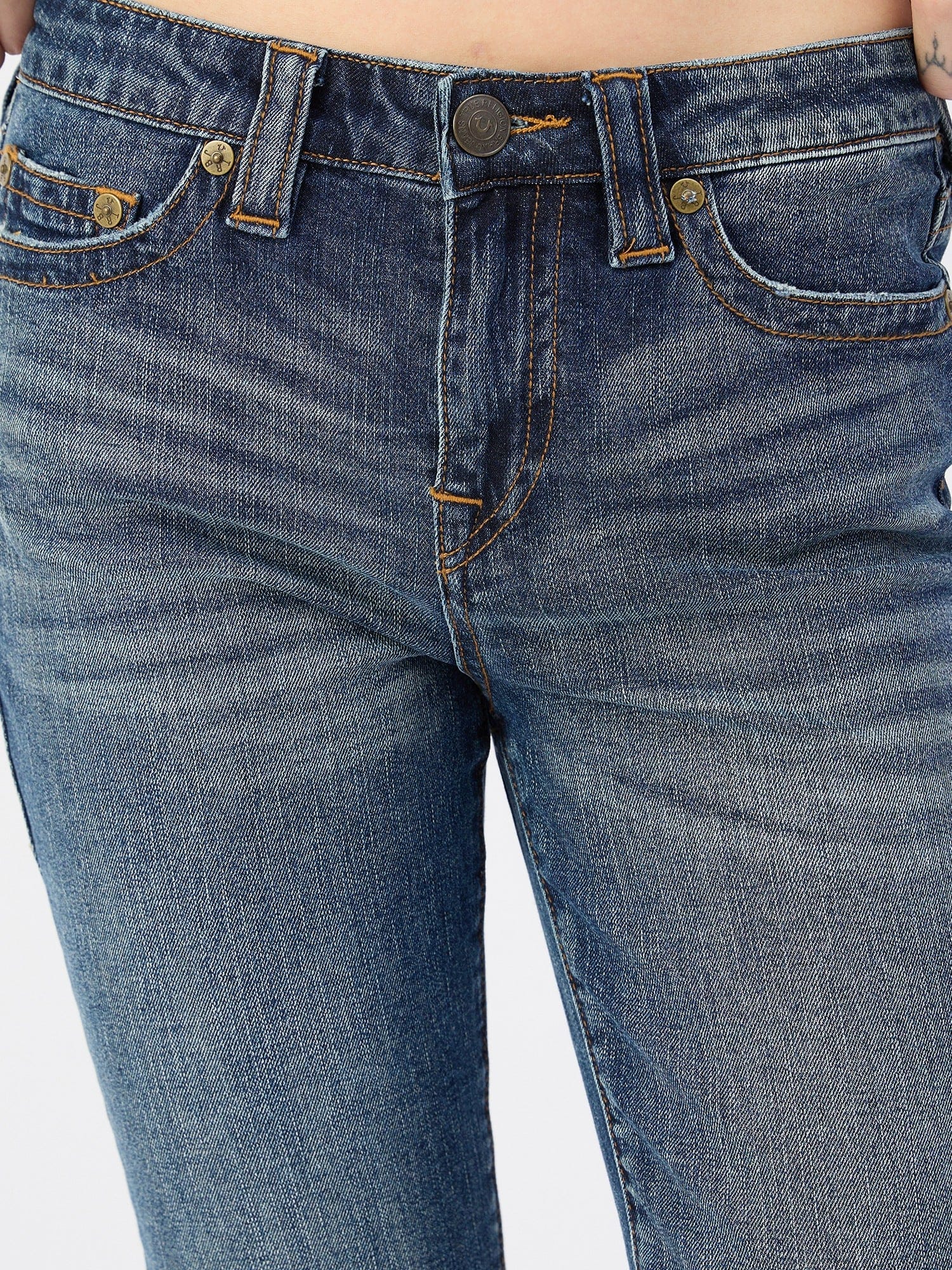 True Religion Women Blue Straight Fit Jeans