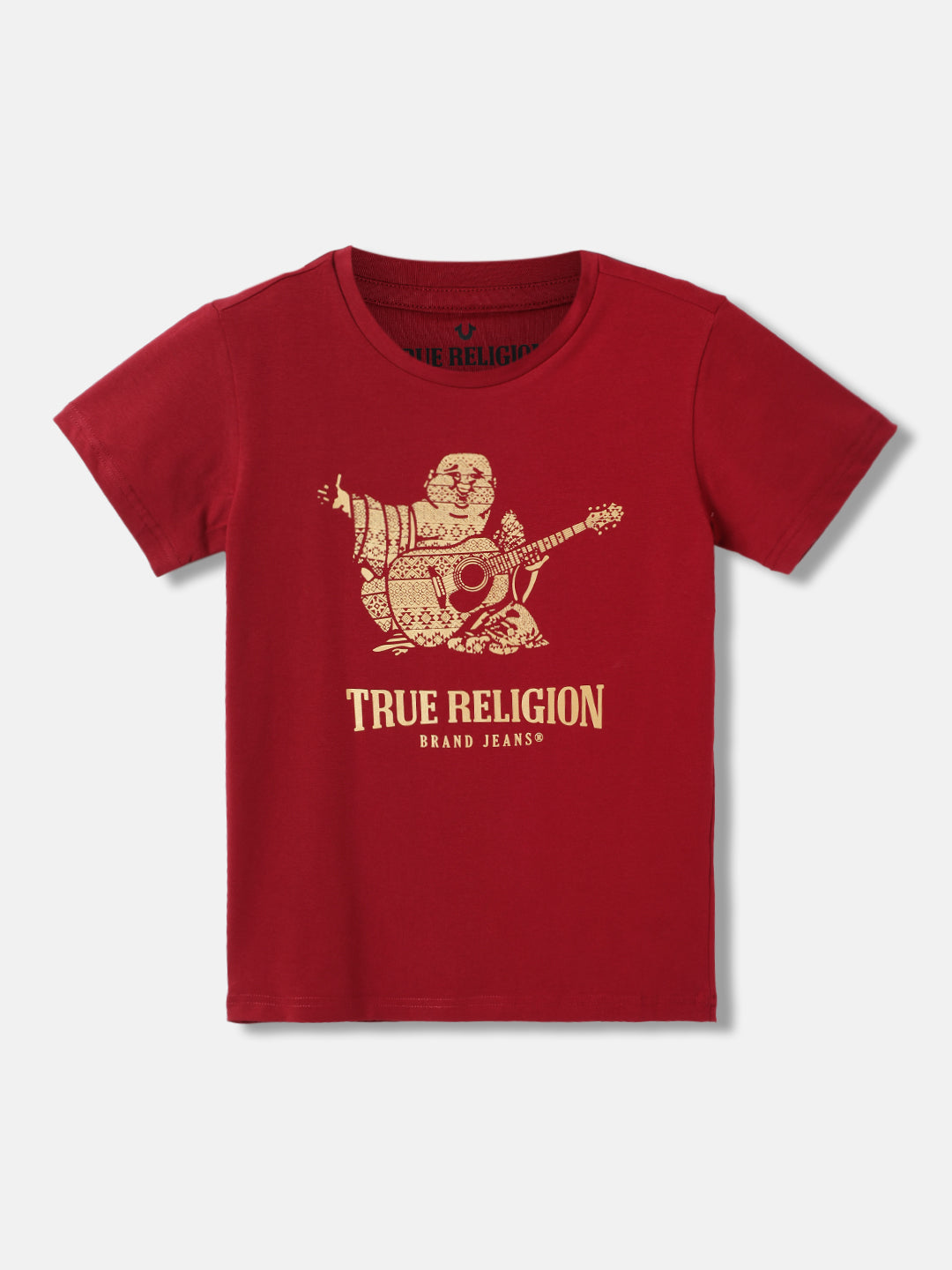 True Religion Kids Maroon Fashion Logo Regular Fit T-Shirt