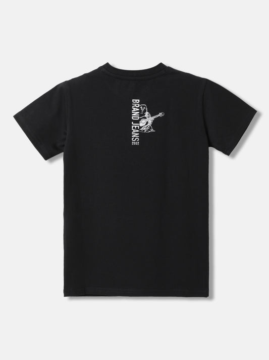 True Religion Kids Black Fashion Regular Fit T-Shirt