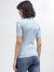 Gant Women Blue Solid Polo Collar Short Sleeves T-Shirt
