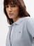 Gant Women Blue Solid Polo Collar Short Sleeves T-shirt