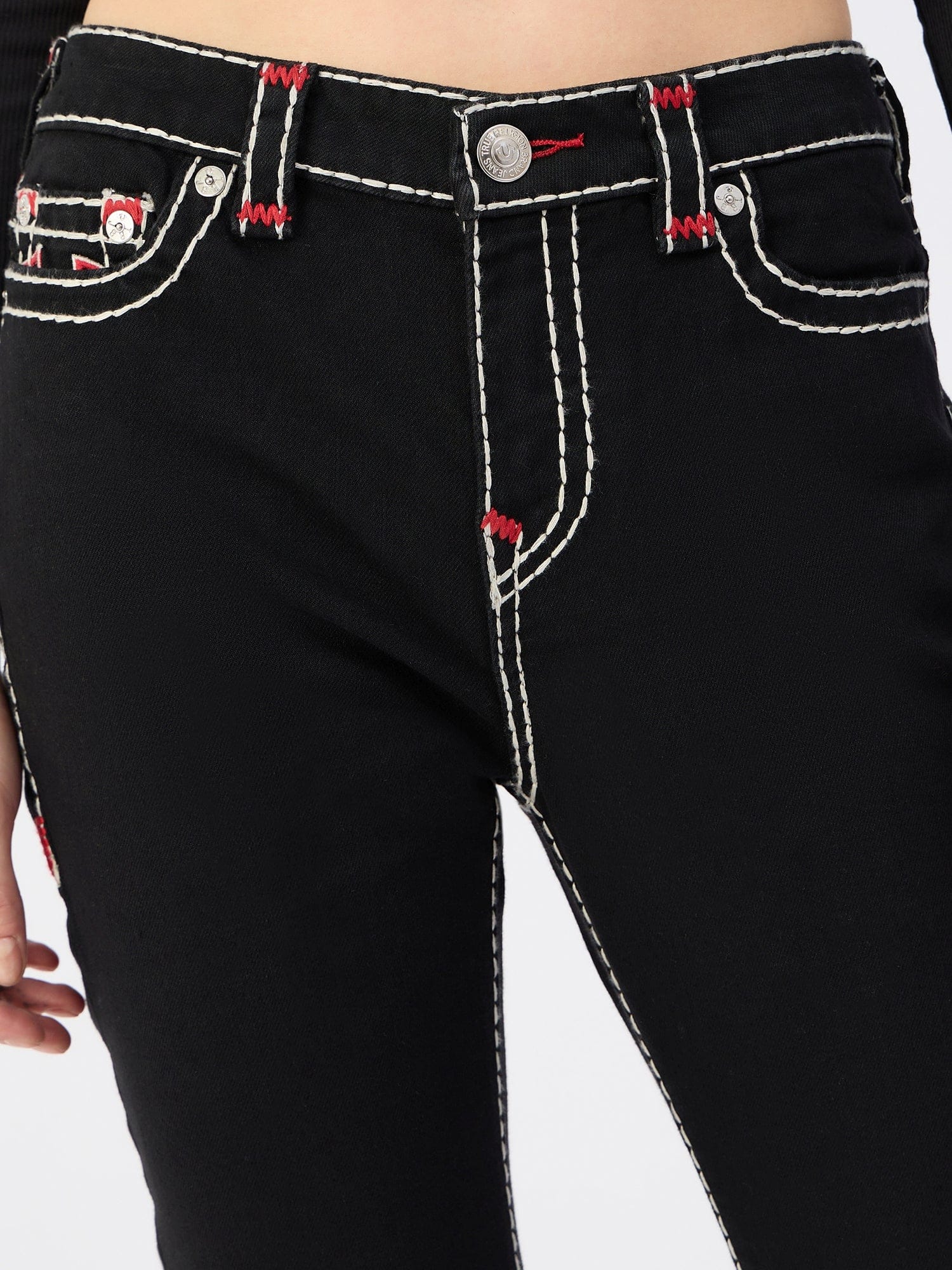 True Religion Women Black Skinny Fit Jeans