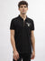 True Religion Men Black Solid Polo Collar Short Sleeves T-Shirt