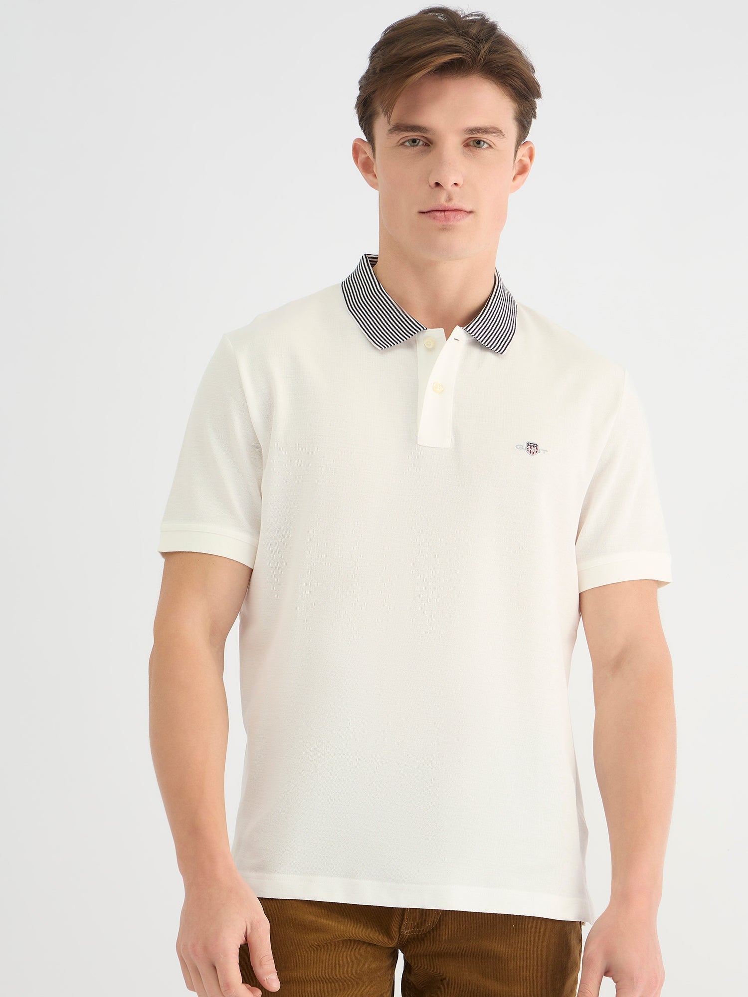 Gant Kids Off White Regular Fit Polo Tshirt