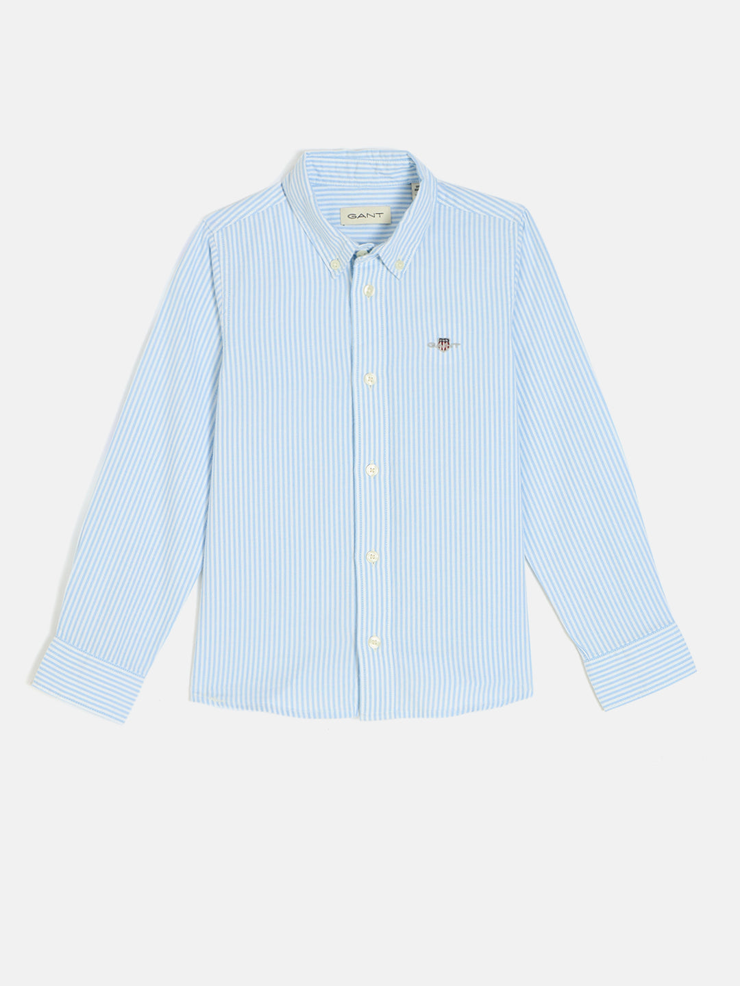 Gant Boys Blue Button Down Collar Full Sleeves Shirt