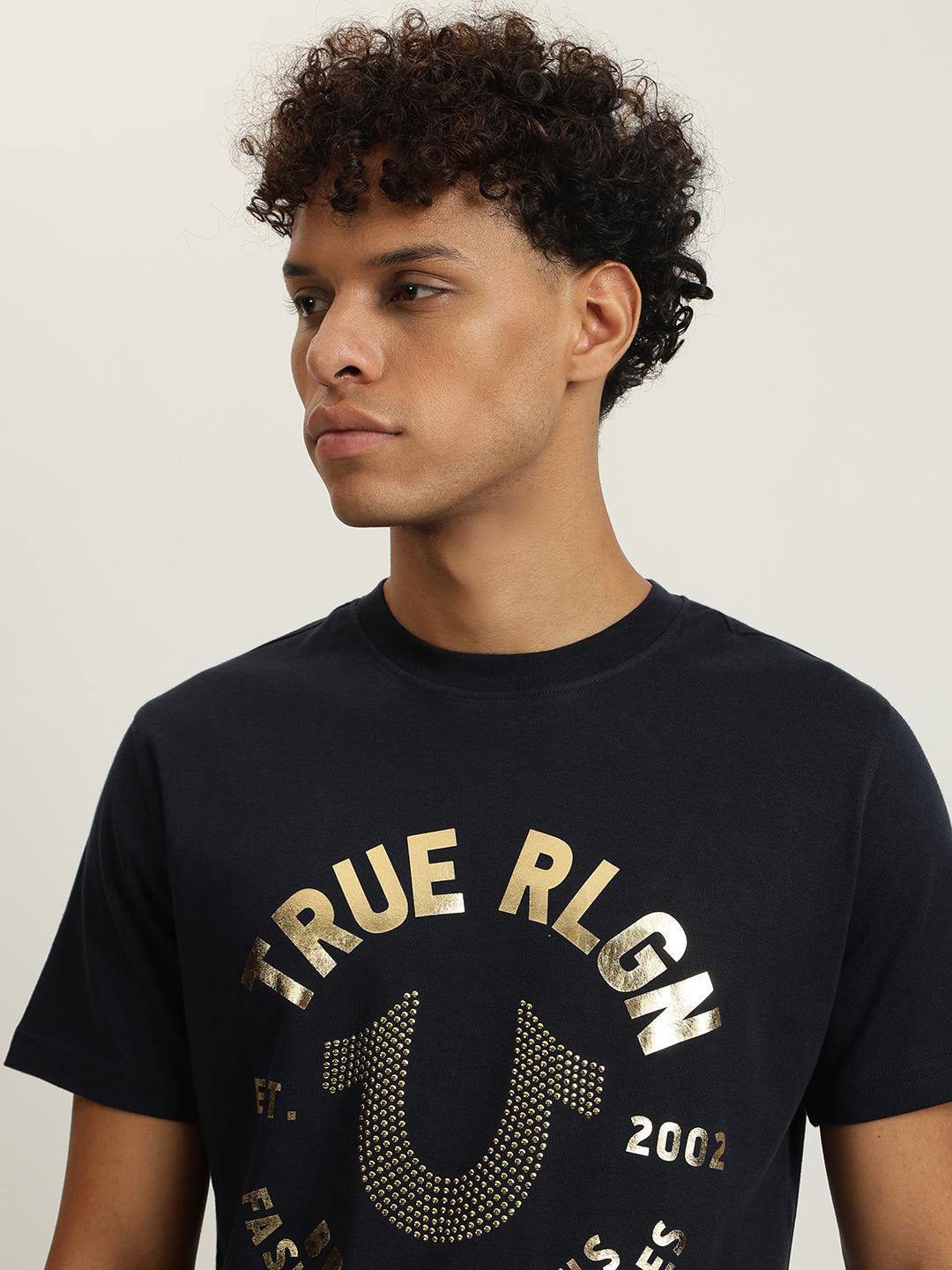 True Religion Men Printed Round Neck Short Sleeves T-Shirt