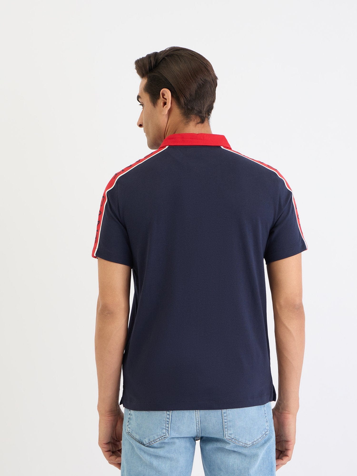 Gant Men Blue Solid Polo Tshirt
