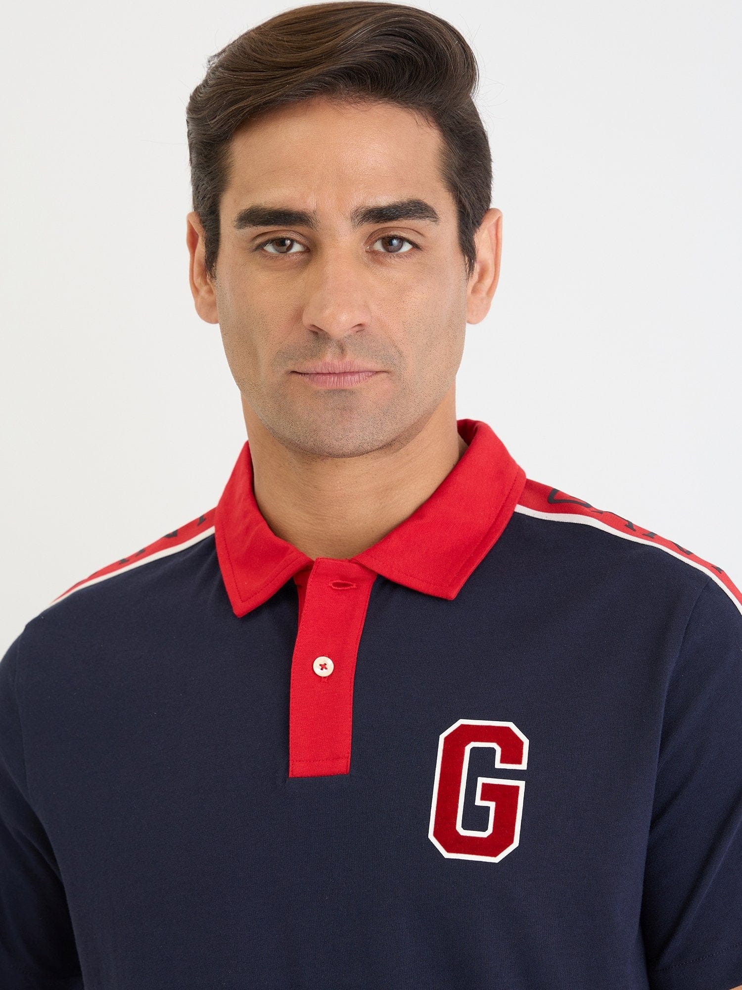 Gant Men Blue Solid Polo Tshirt