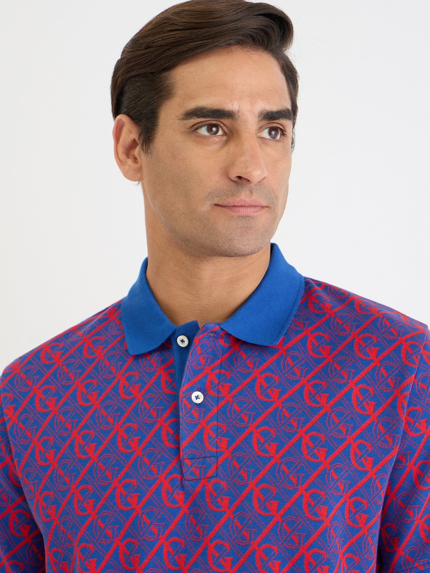 Gant Men Blue Printed Polo Tshirt