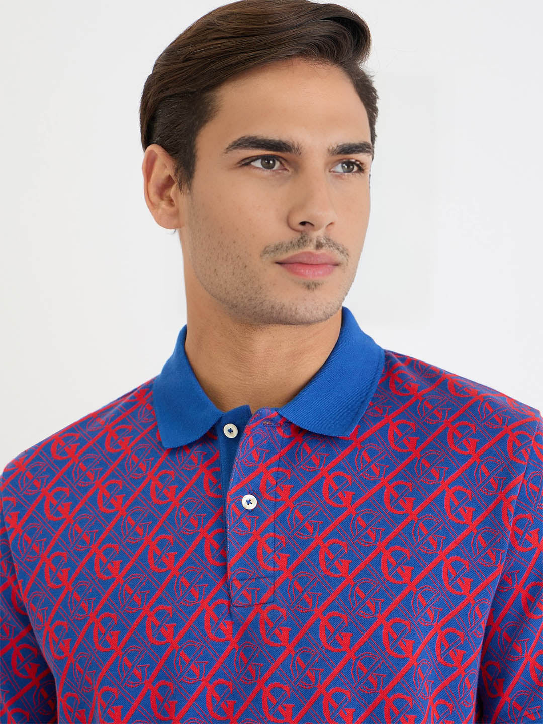 Gant Men Blue Printed Polo Tshirt