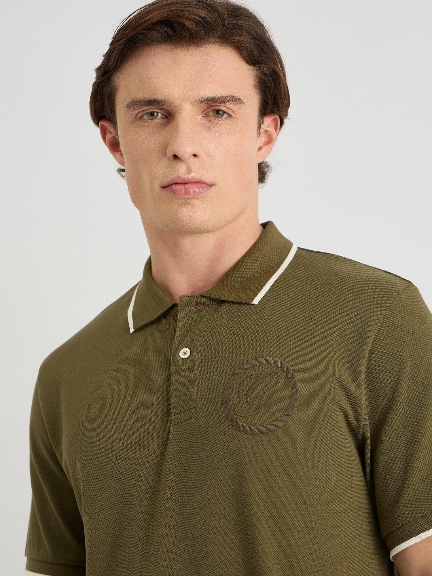 Gant Men Green Regular Fit Solid Polo Tshirt