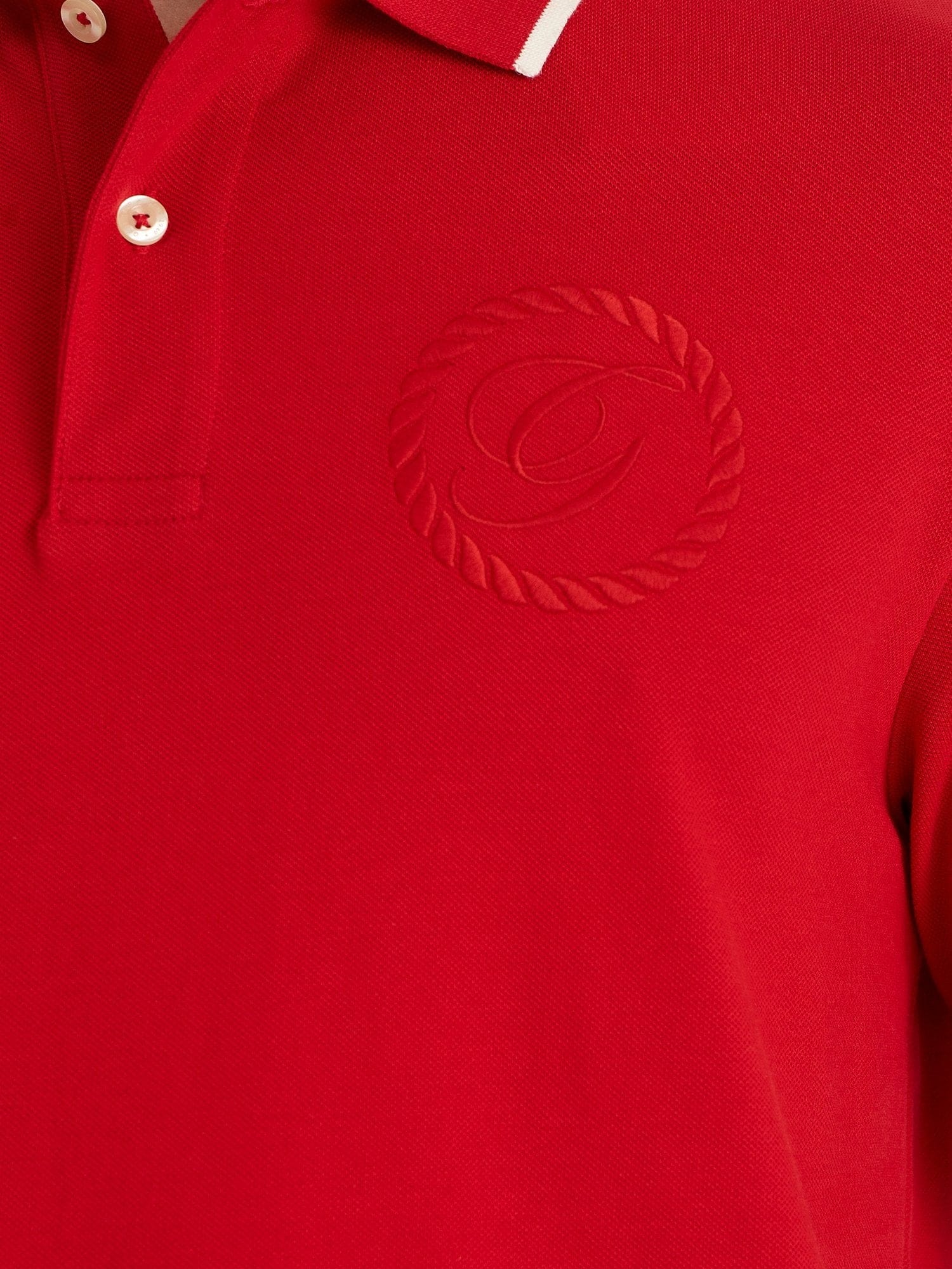 Gant Men Red Regular Fit Solid Polo Tshirt
