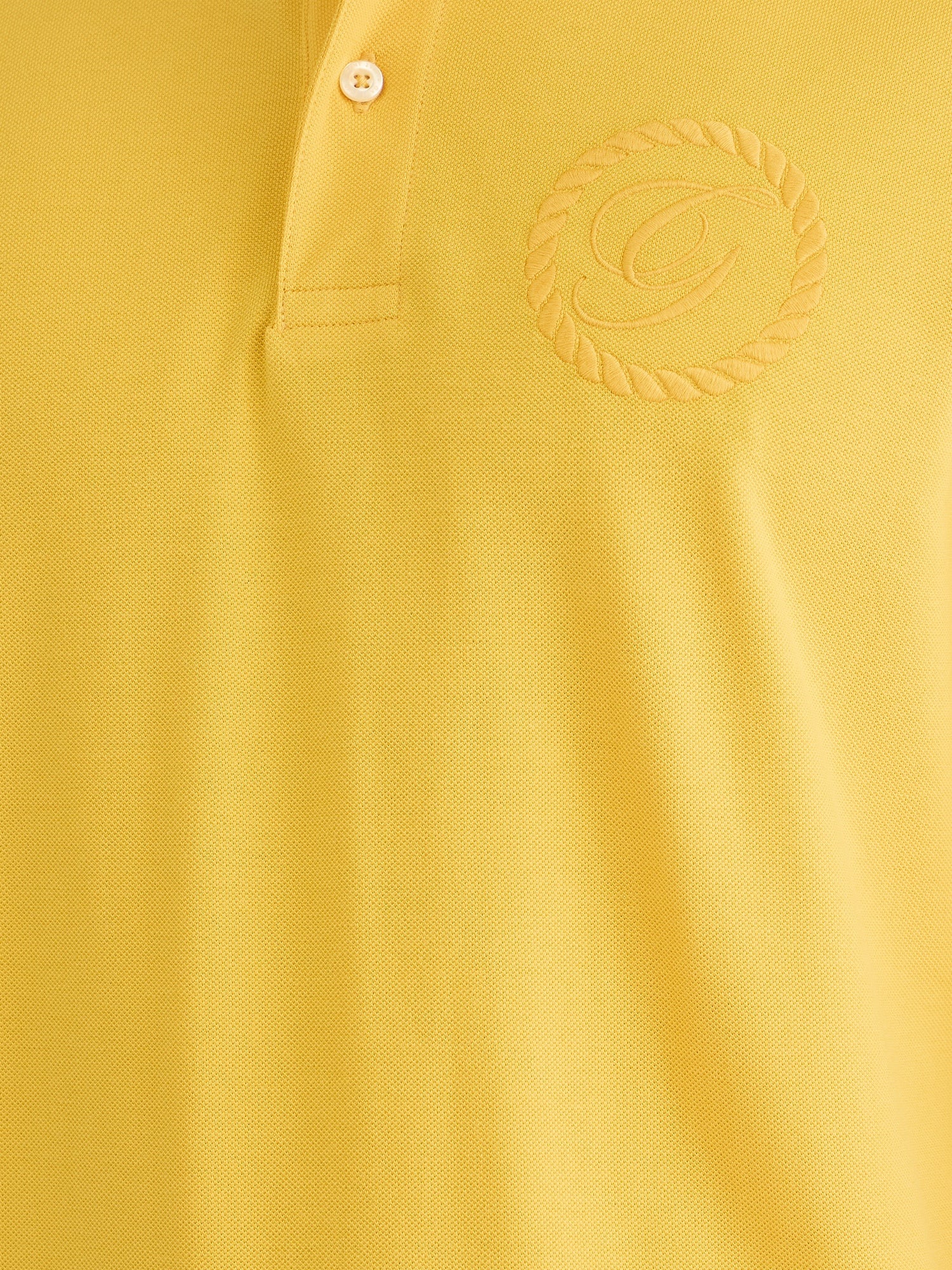Gant Men Yellow Regular Fit Solid Polo Tshirt