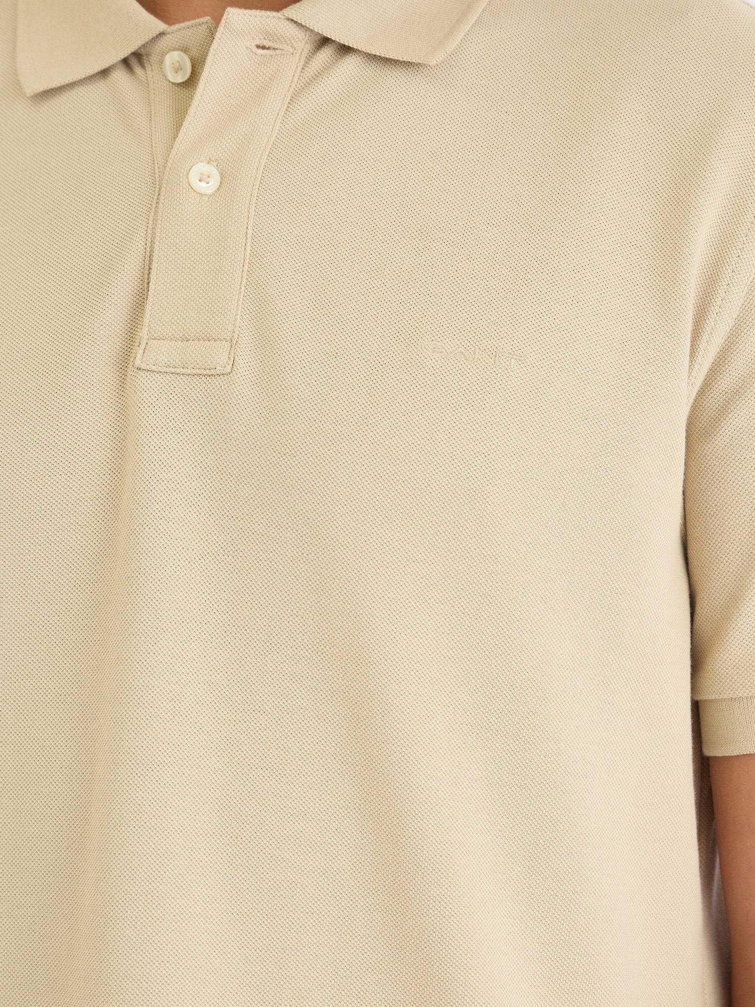 Gant Men Beige Solid Polo Tshirt