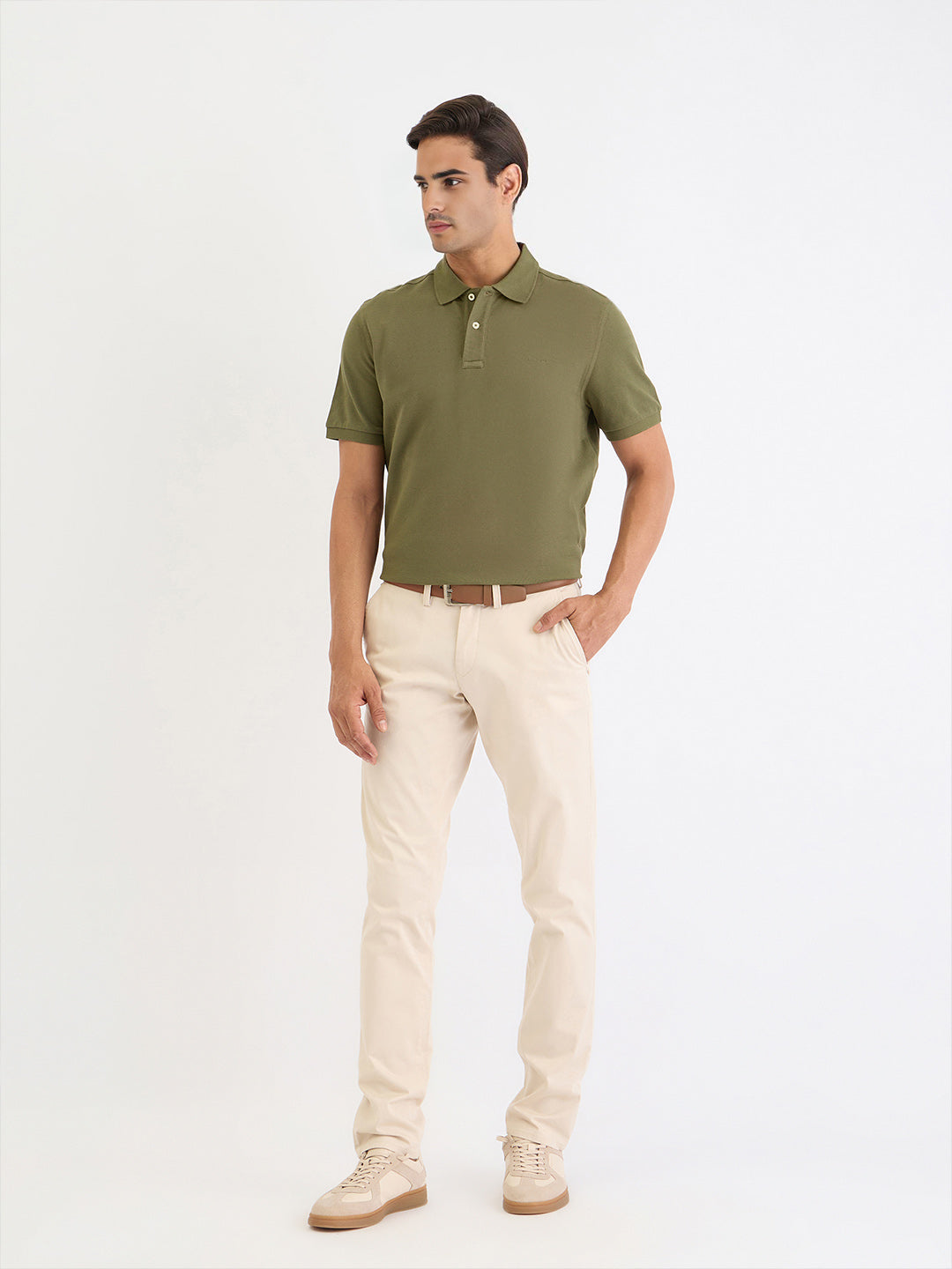Gant Men Green Solid Polo Tshirt