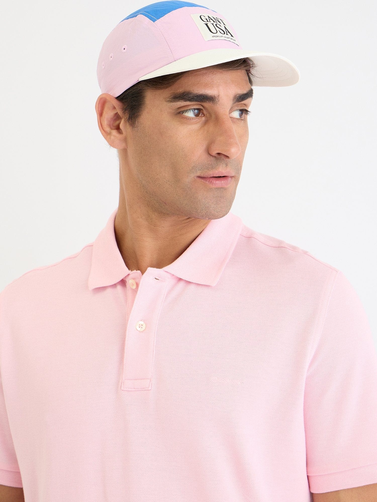 Gant Men Pink Solid Polo Tshirt