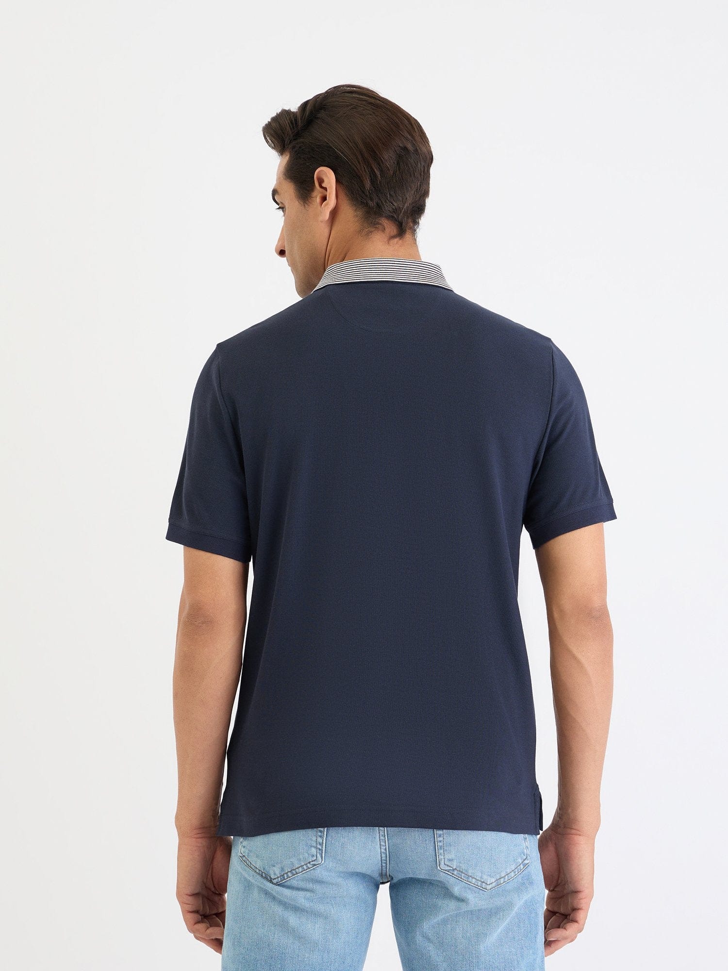 Gant Men Blue Solid Polo Tshirt
