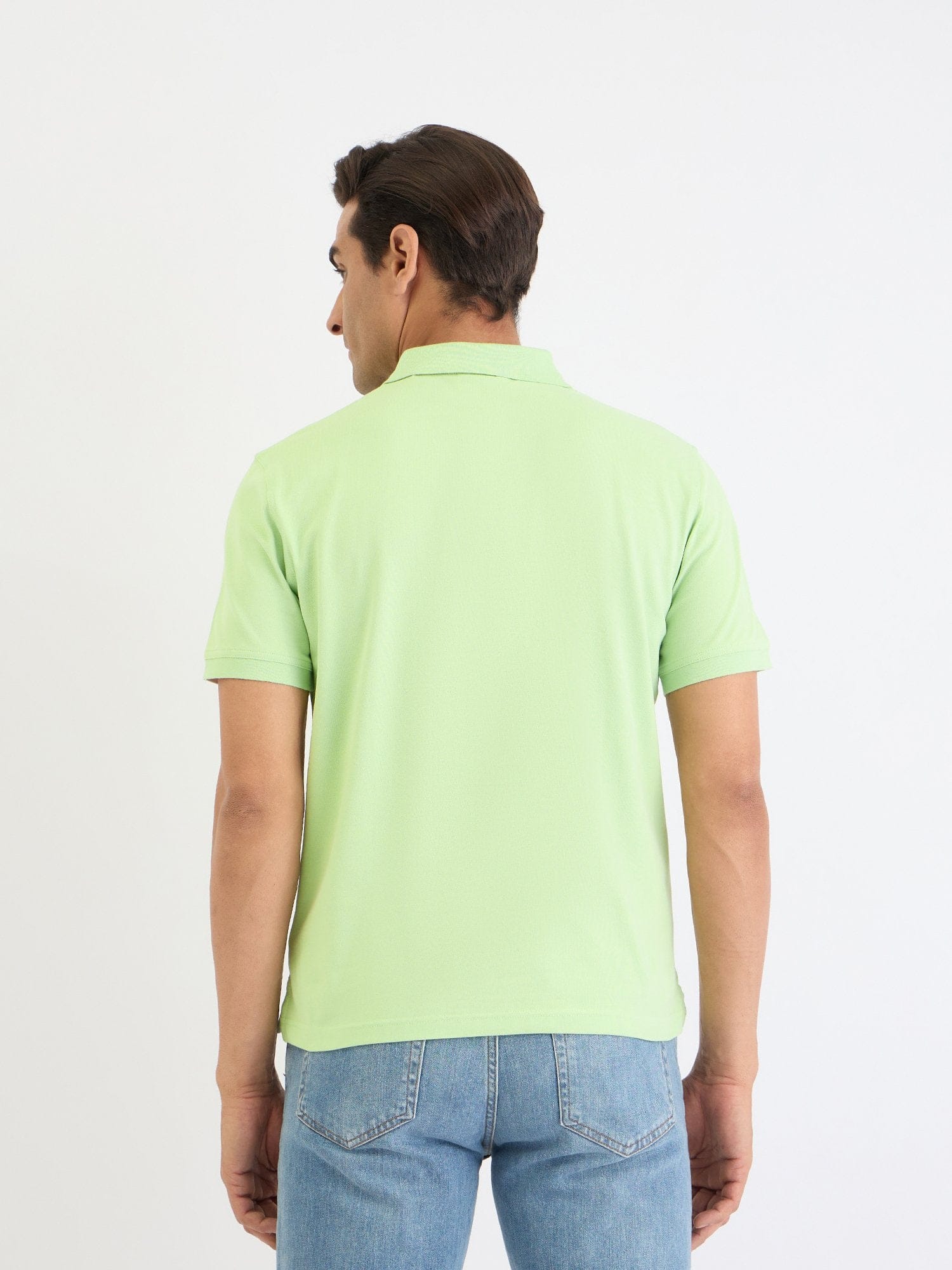 Gant Men Green Solid Polo Tshirt