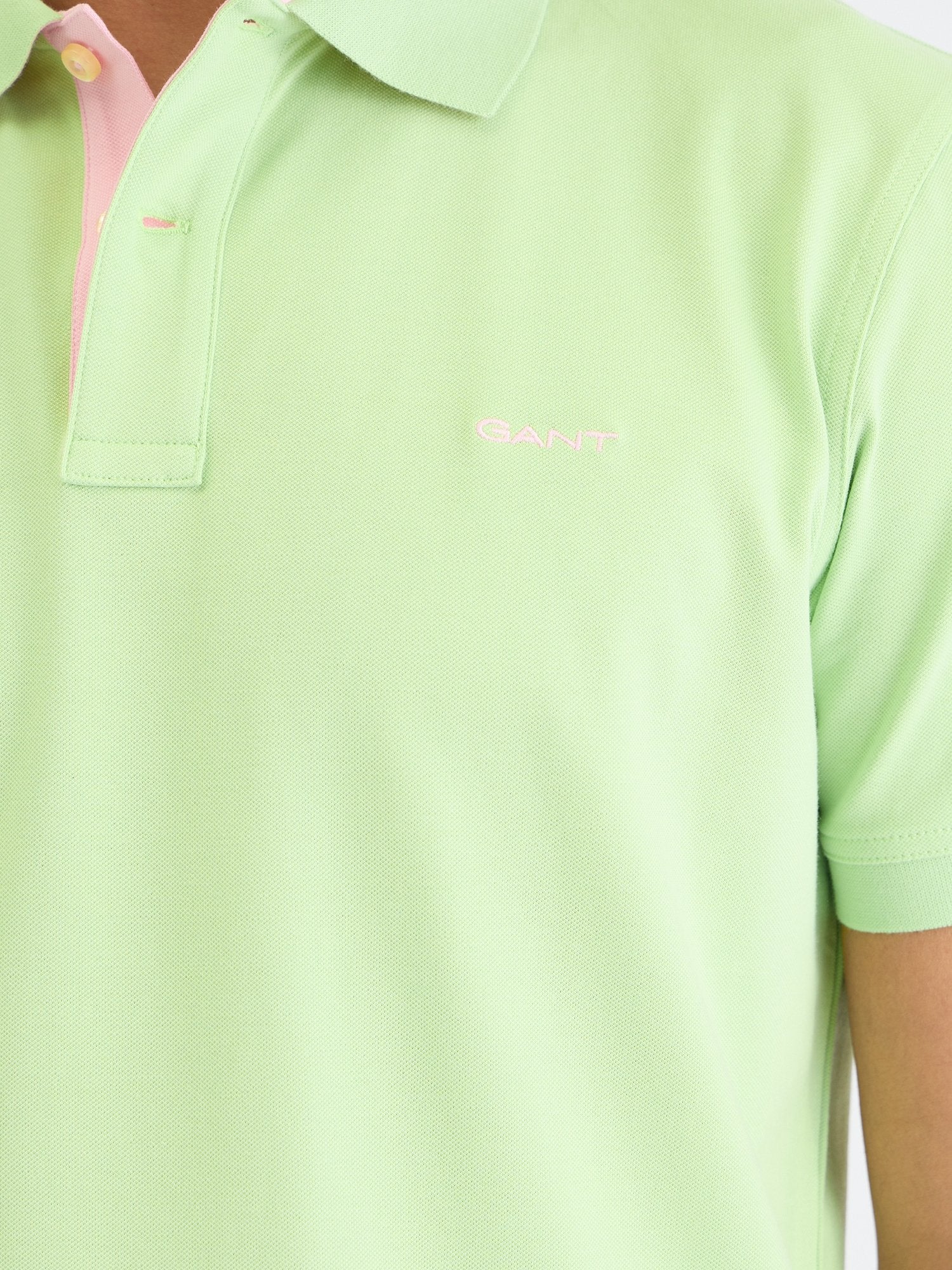 Gant Men Green Solid Polo Tshirt