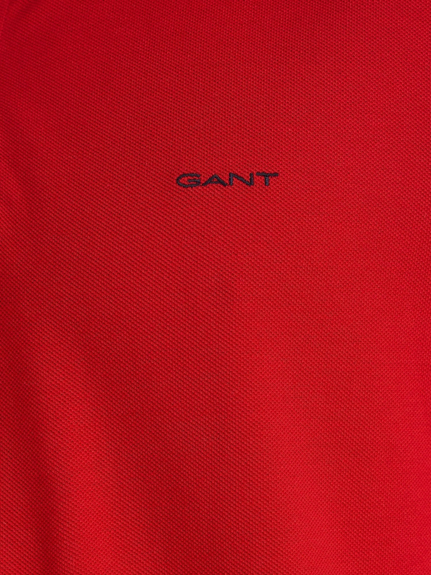 Gant Men Red Regular Fit Solid Polo Tshirt