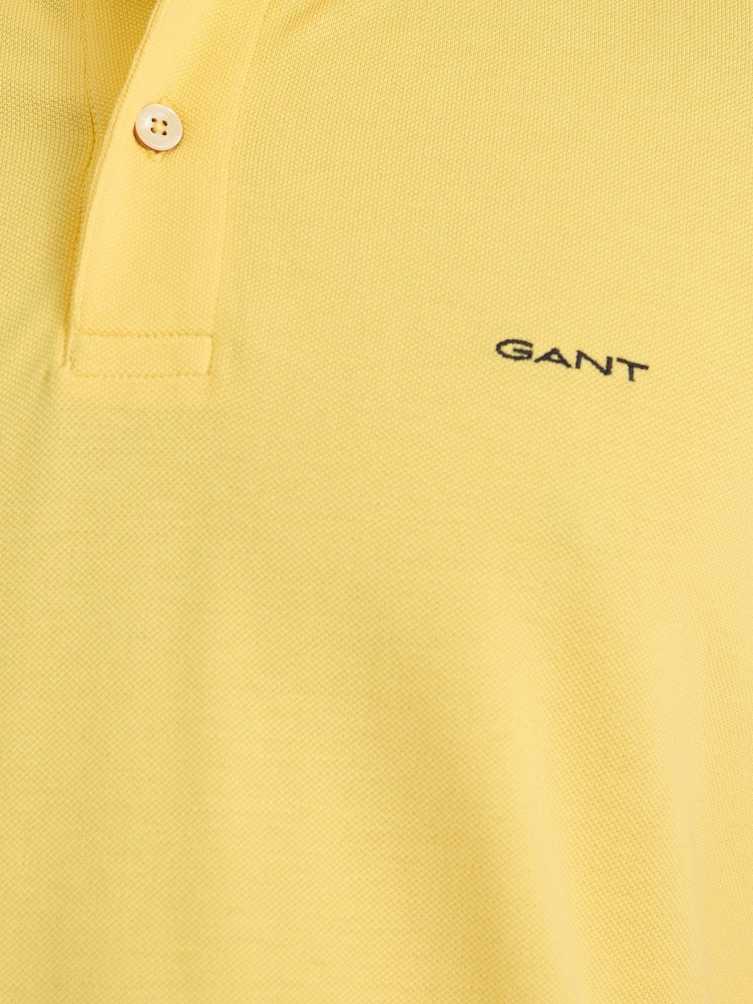 Gant Men Yellow Regular Fit Solid Polo Tshirt